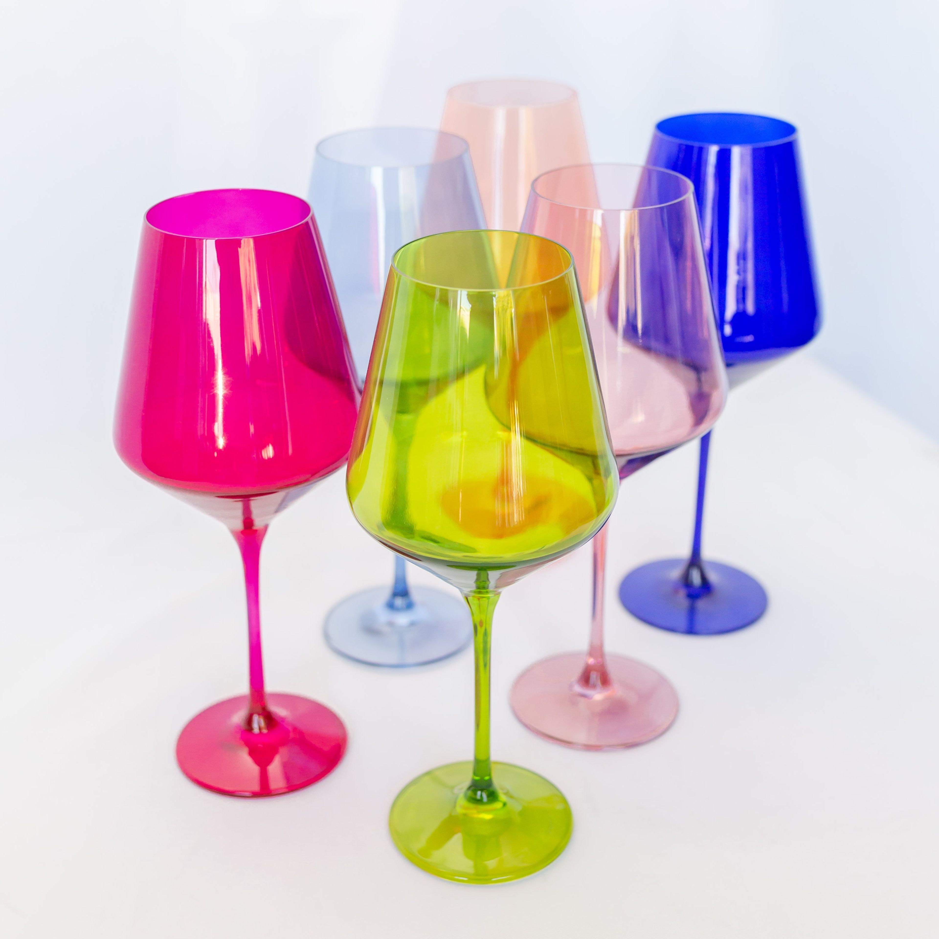 Estelle Colored Wine Stemware - Set of 6 {Mixed Set}