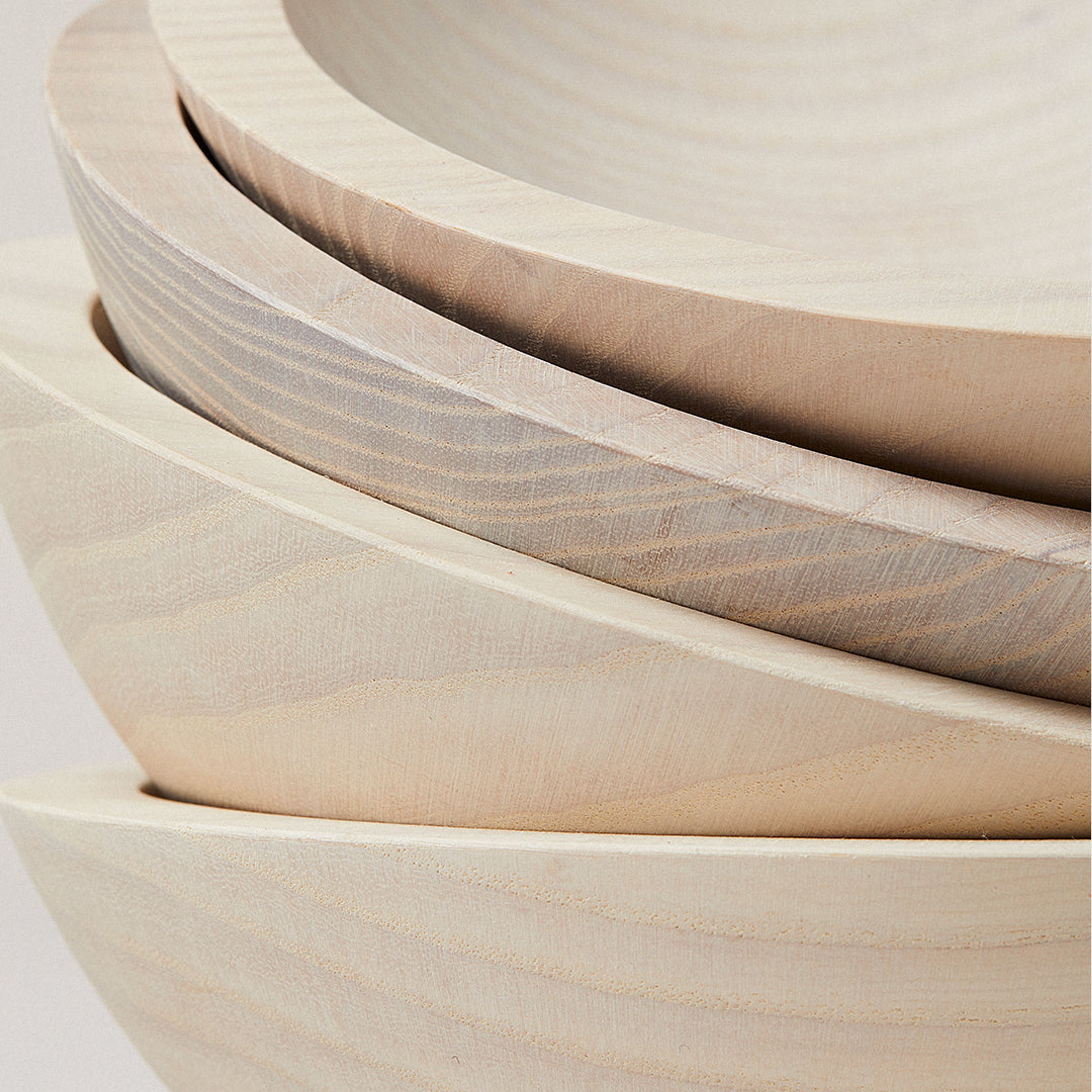 Set of 4 Crafted Wooden Bowls