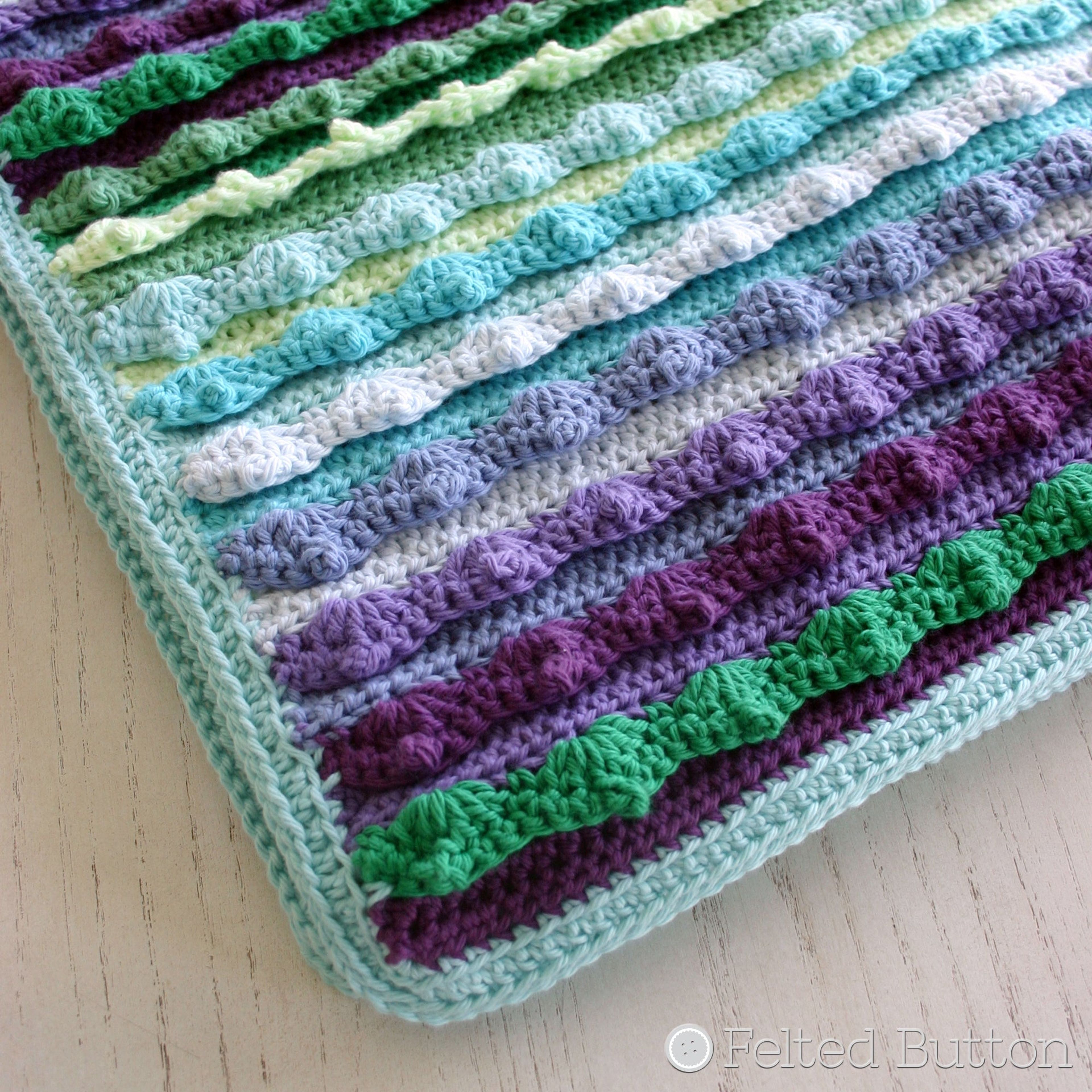 Eventide Blanket | Crochet Pattern | Felted Button