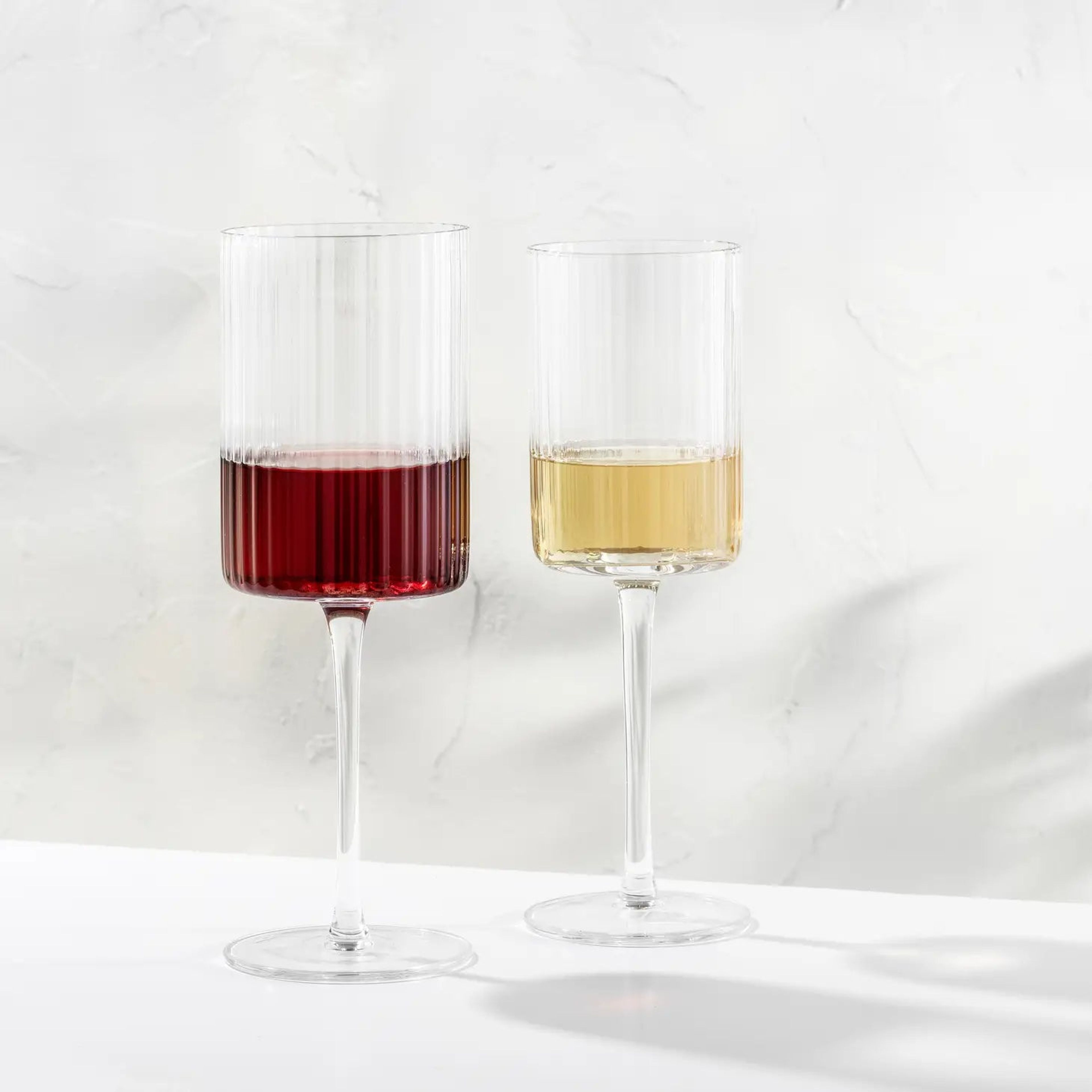 Ribbed Red Wine Glass - Set of 2