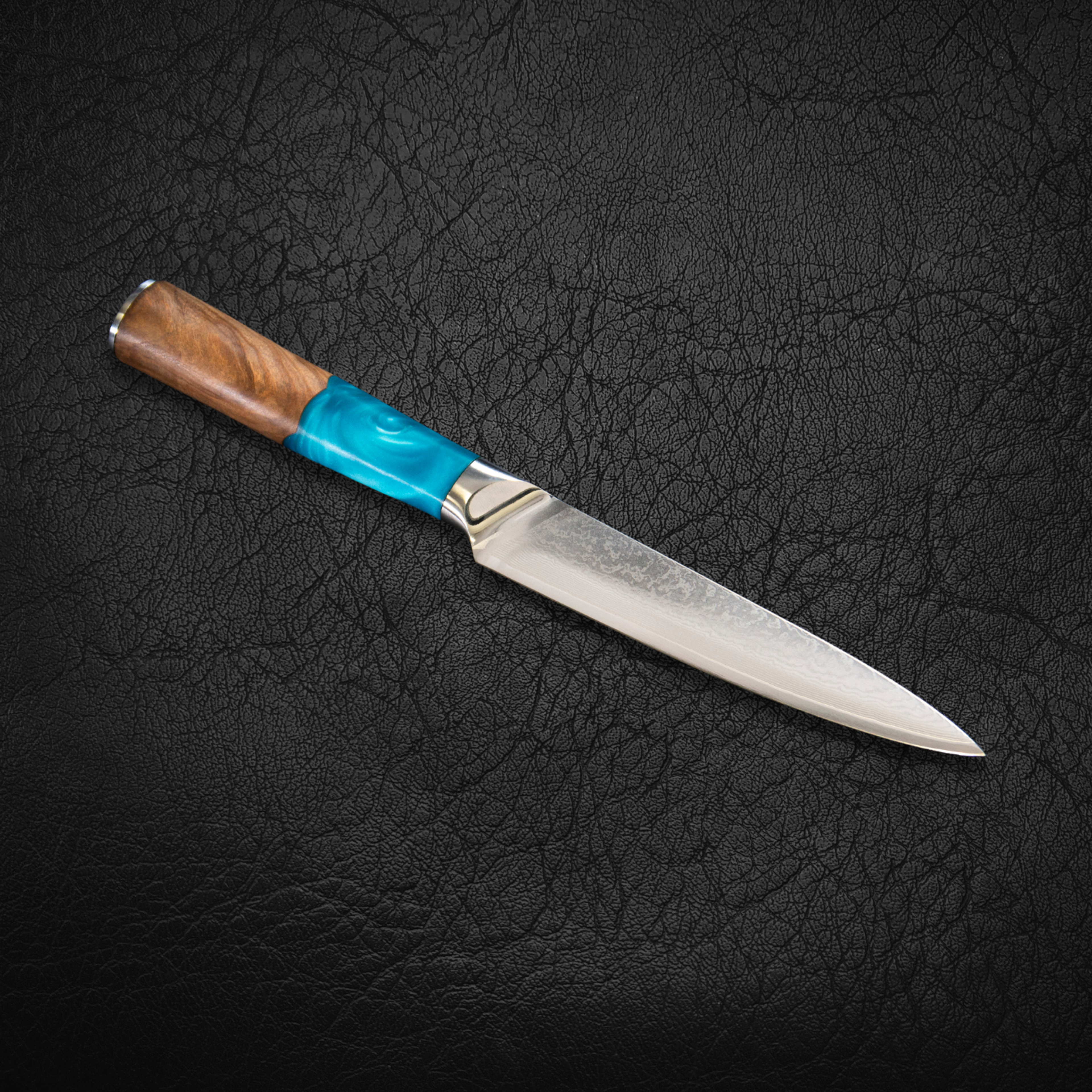 Blue Steel 5" Olive Wood Utility Knife