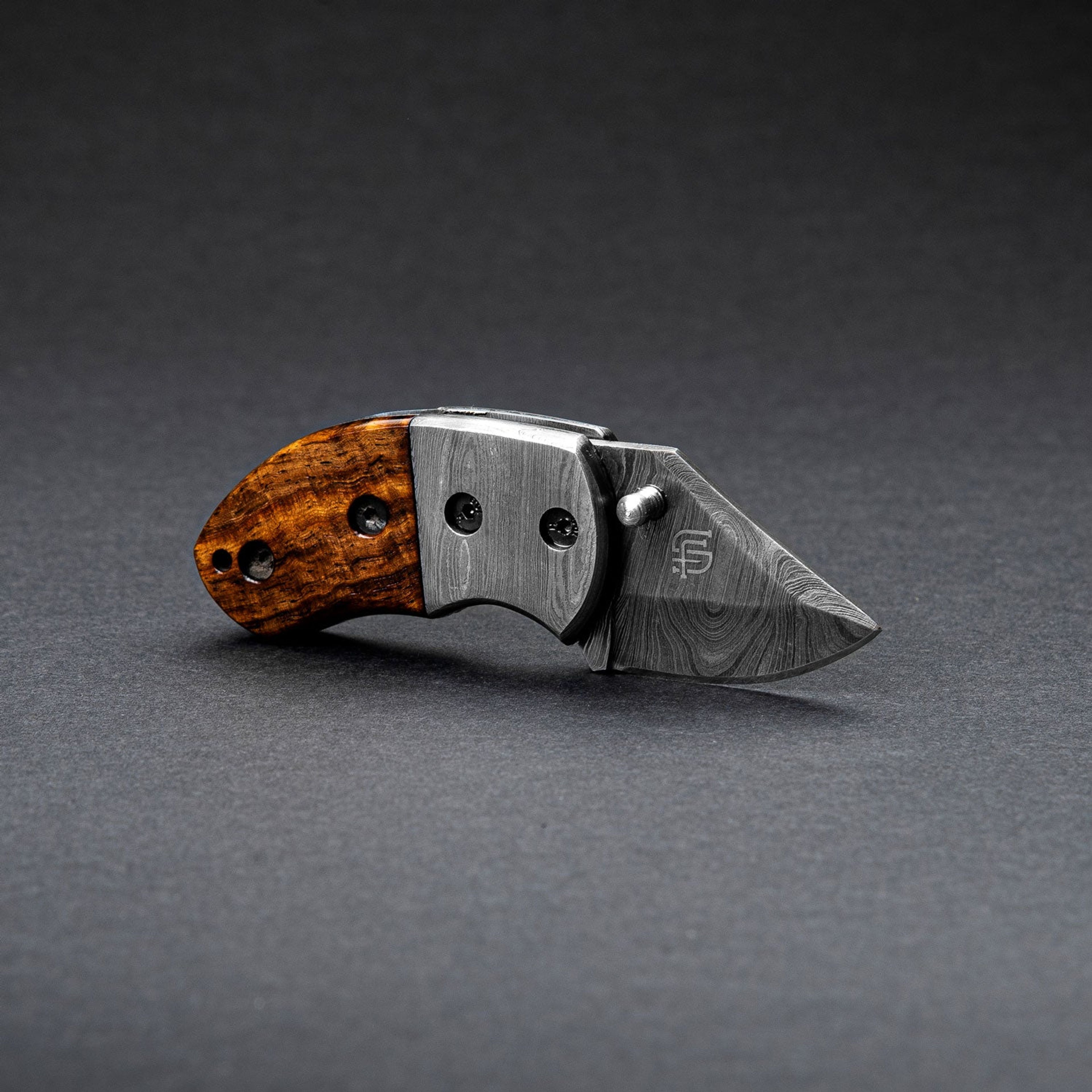 Lightoller Damascus Steel EDC Folding Knife