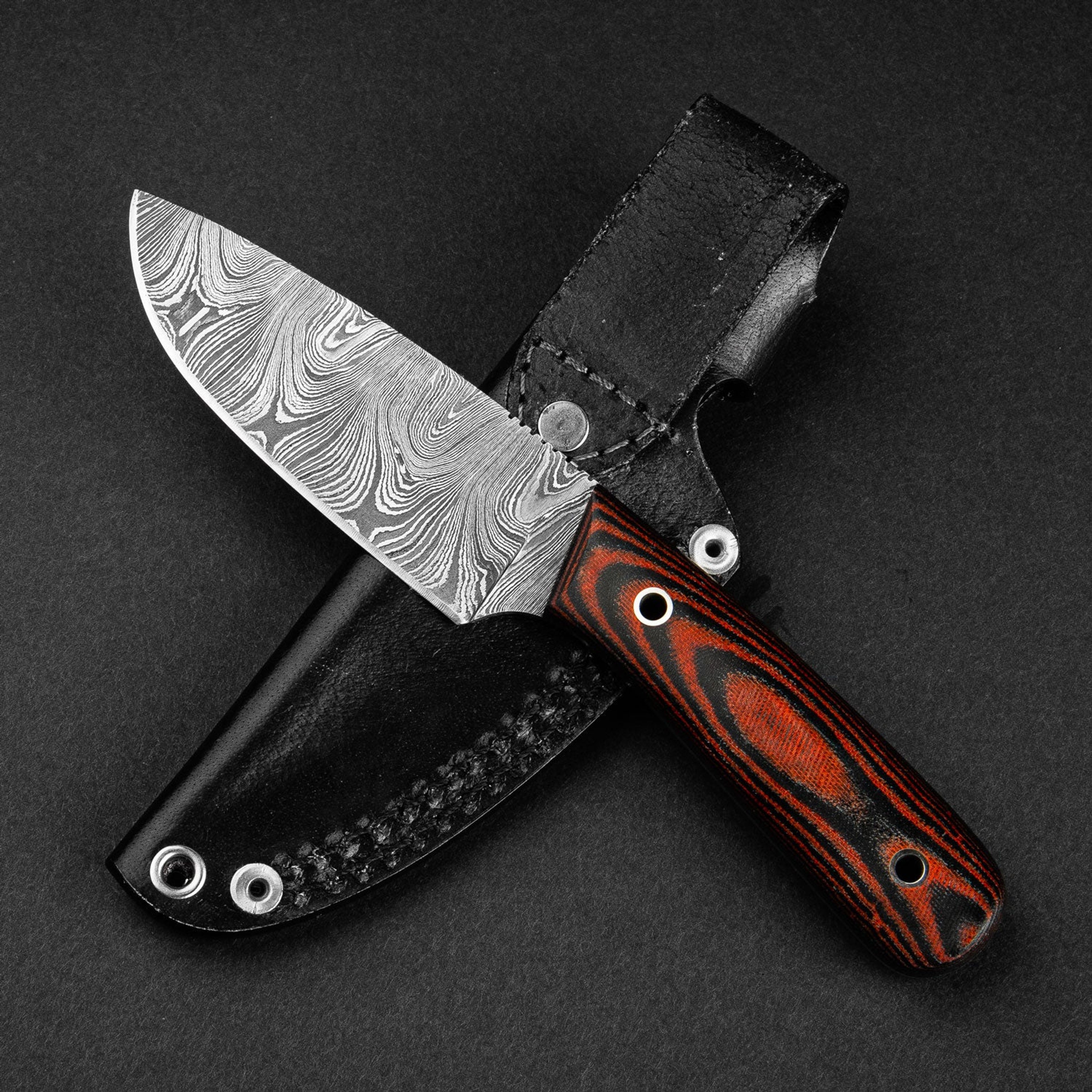 LIMITED EDITION - EDC Fixed Blade Damascus Steel Knife - G10 Handle
