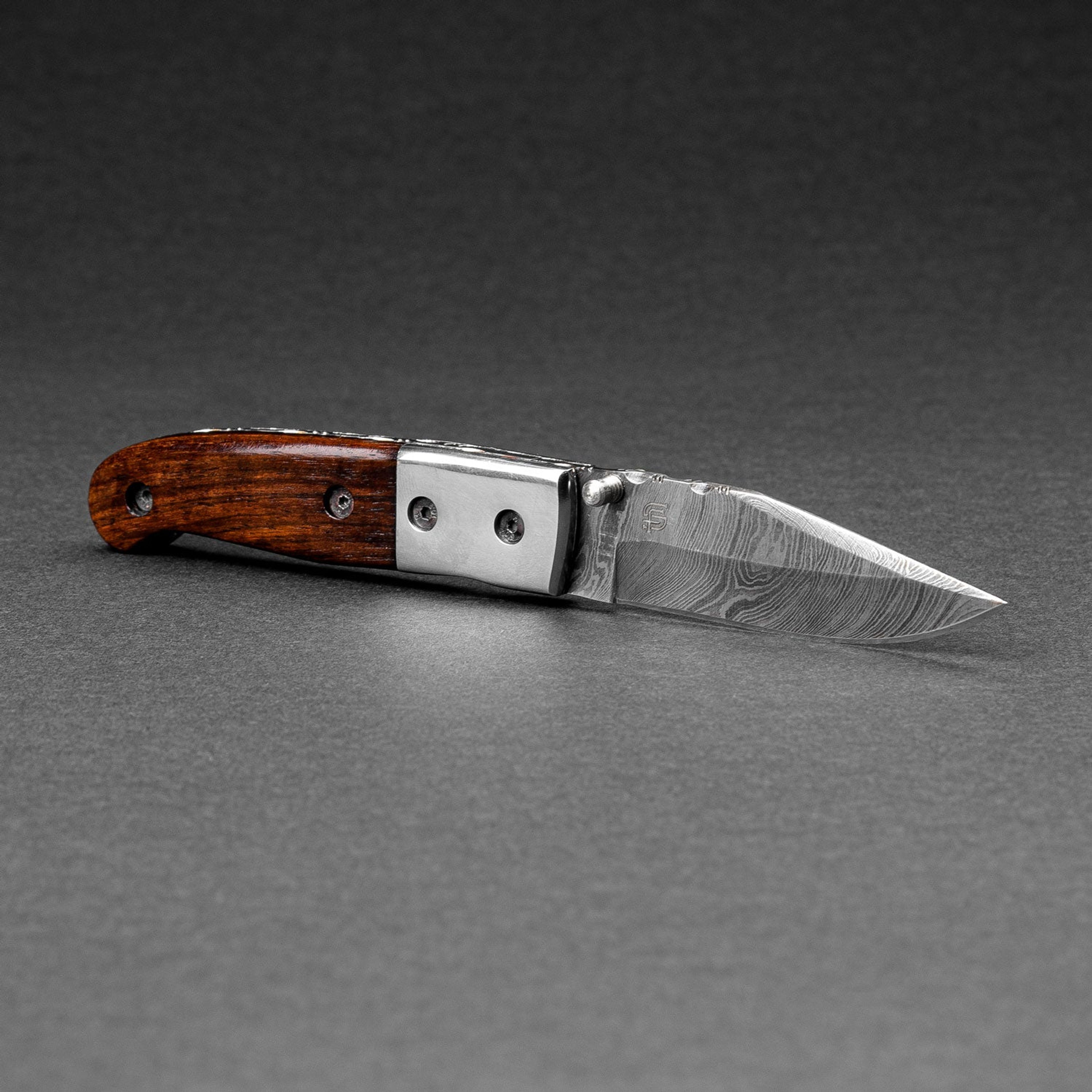 J.H. Patterson Damascus Steel Pocket Knife