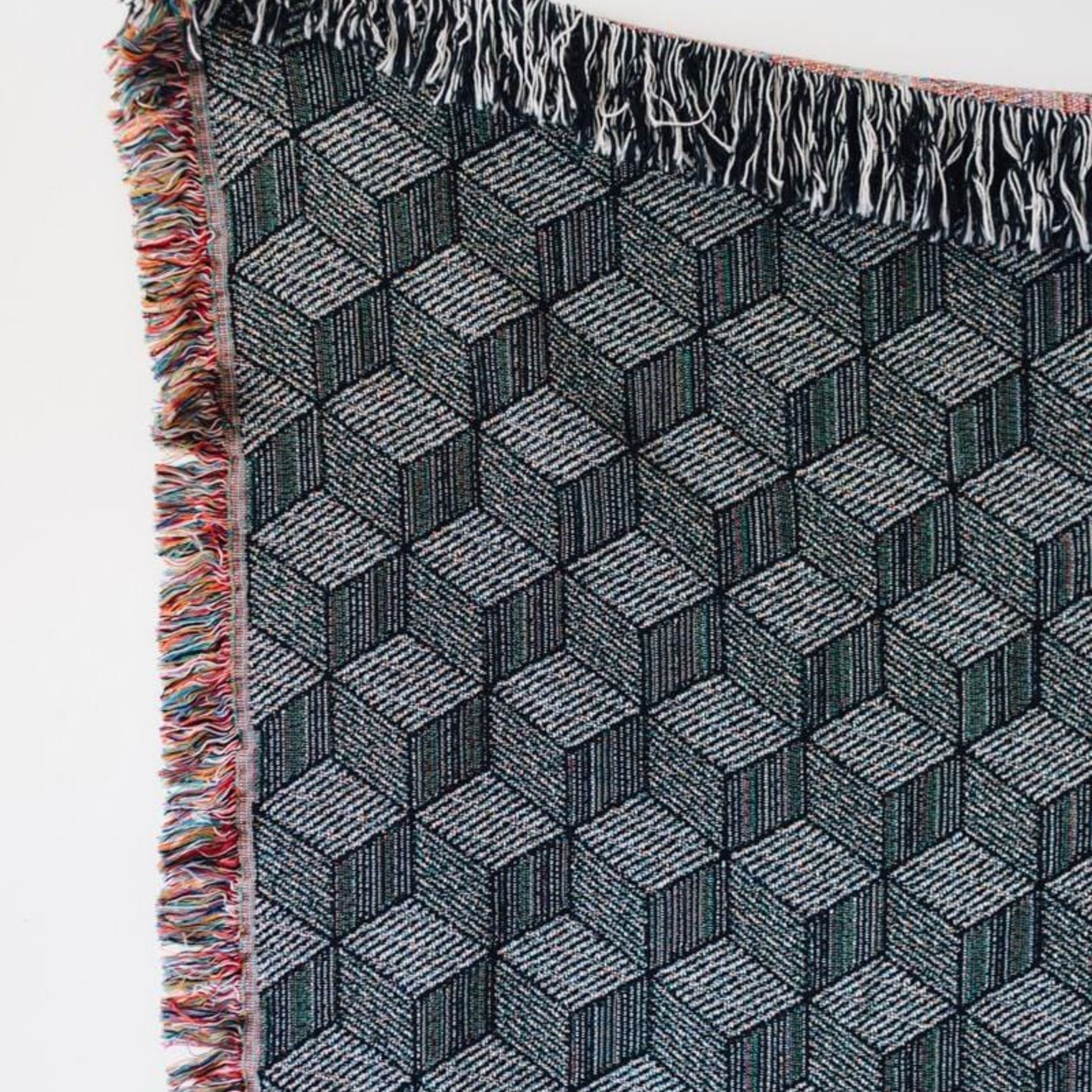 Geometric Woven Throw Blanket
