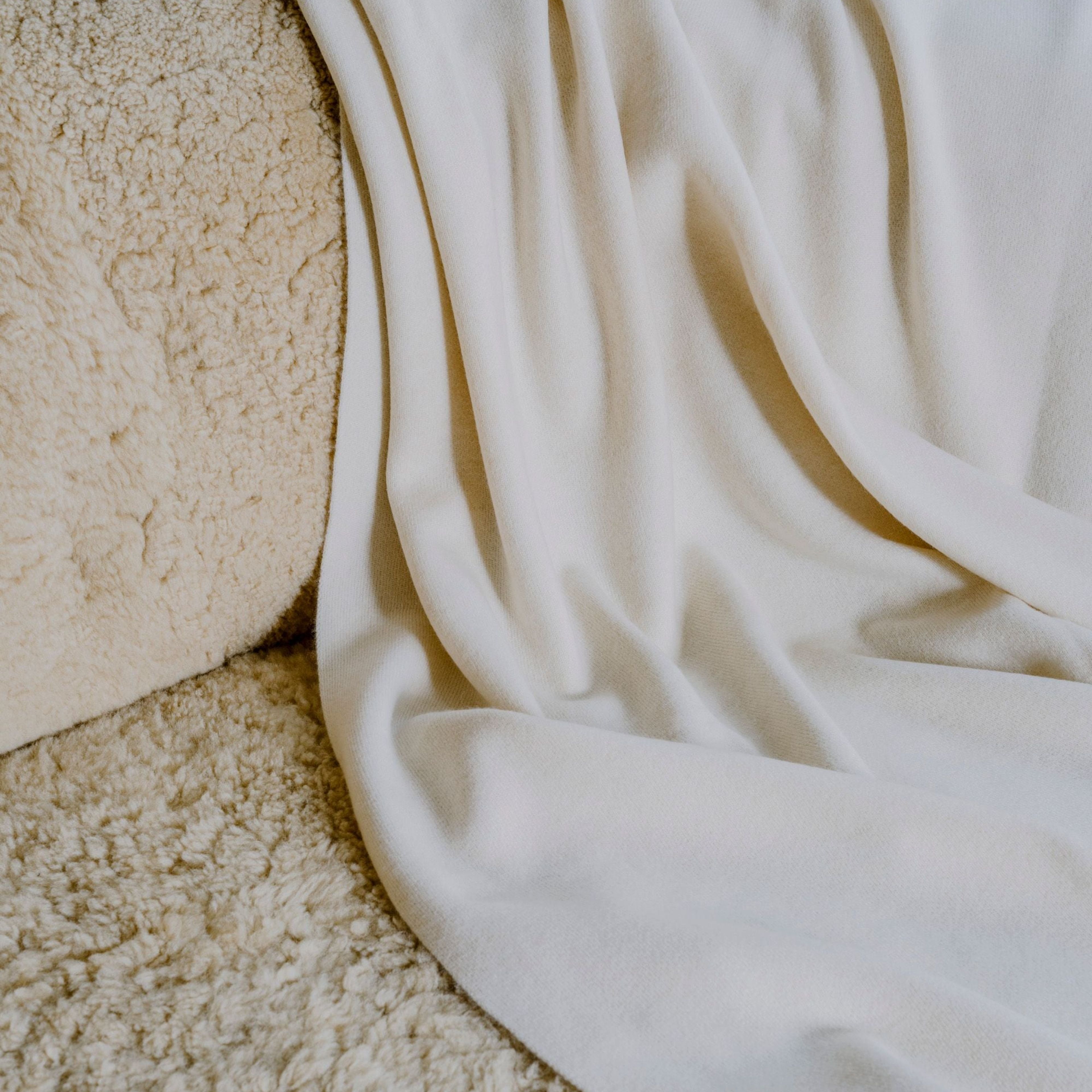 Cashmere Throw Blanket- Ivory
