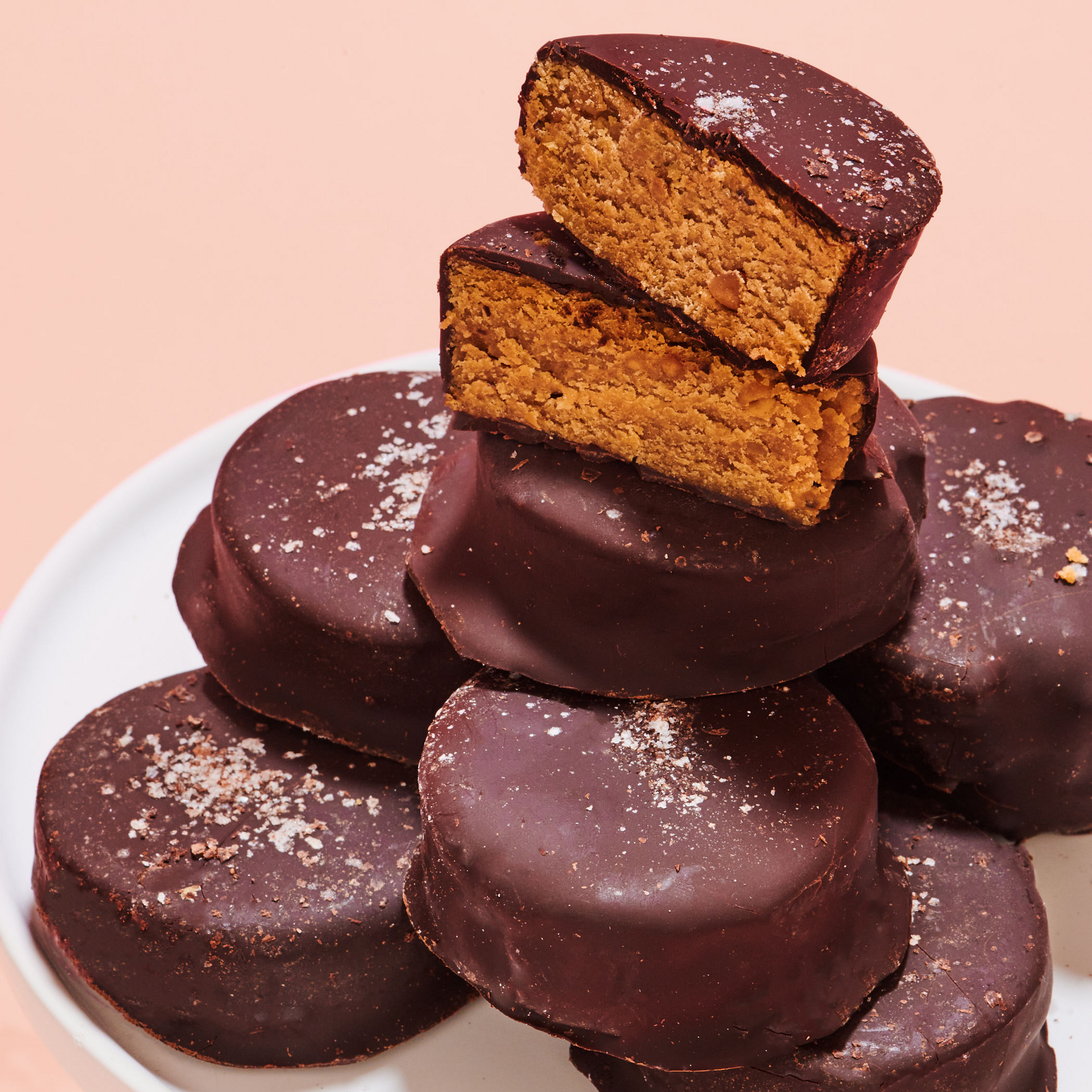 Berets: Almond Butter Chocolate-Coated Protein Bites infused with Maca root (Box of 6 twin packs)