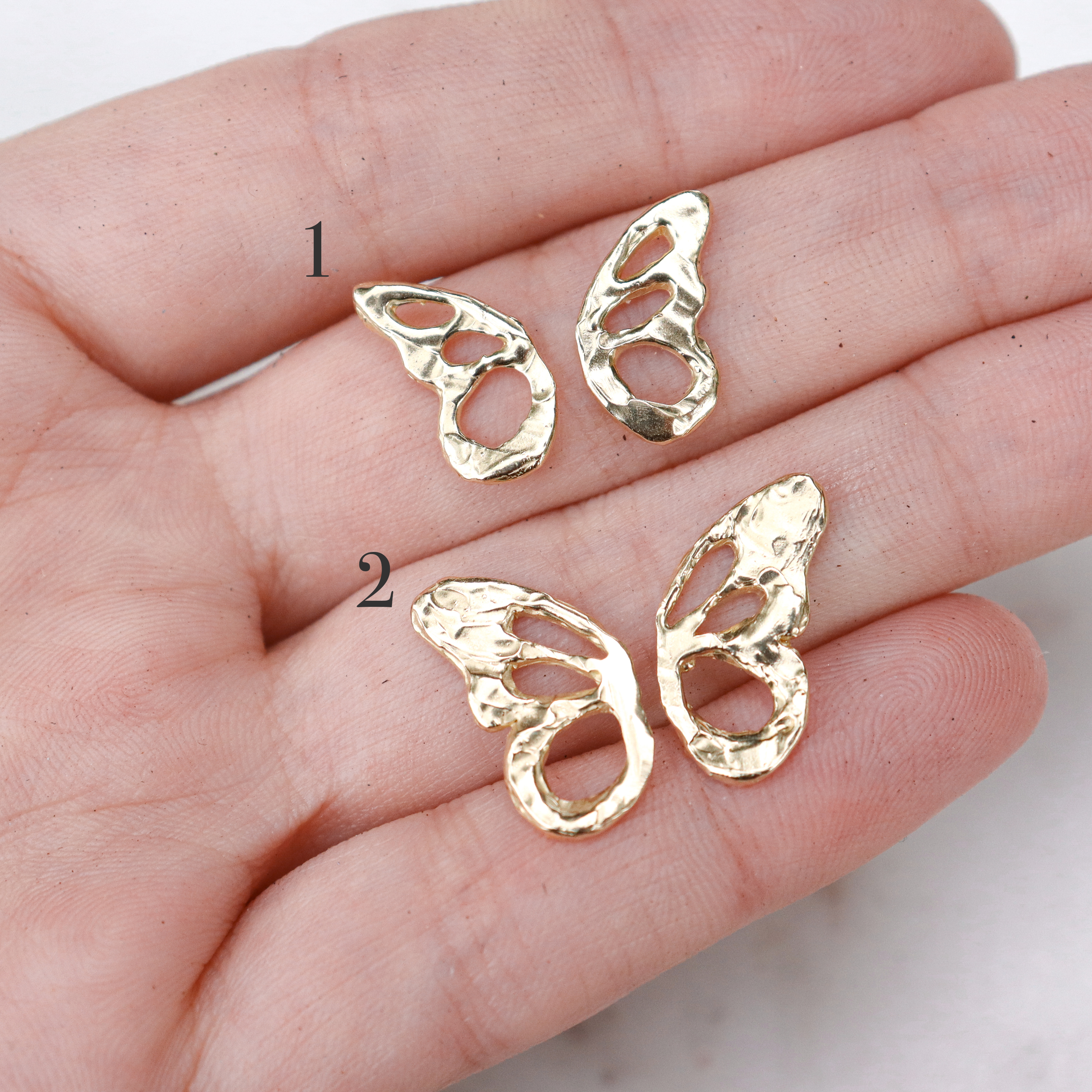 BFF Wings Pair, Charms or Earrings | 14k gold