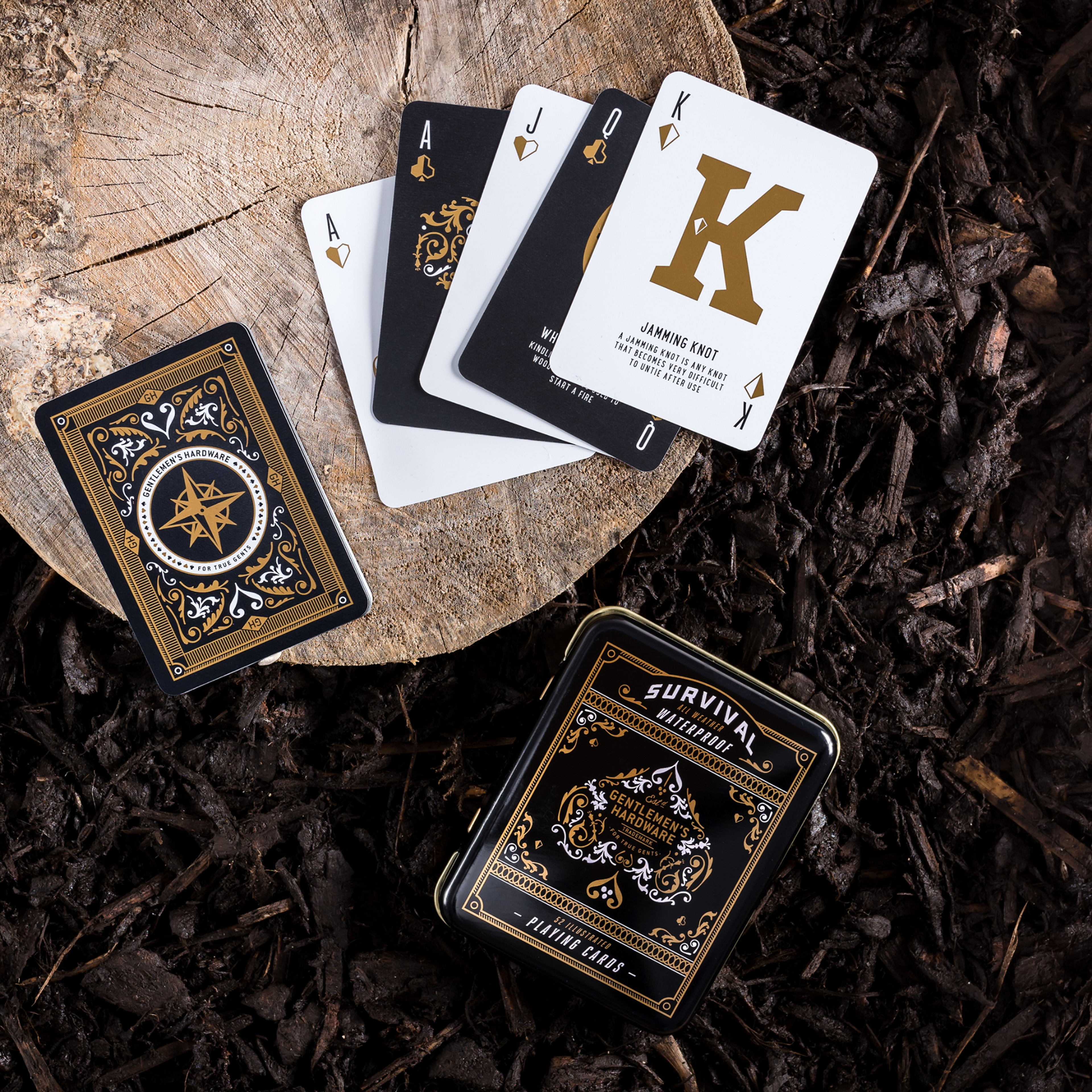 Survival Playing Cards in Tin