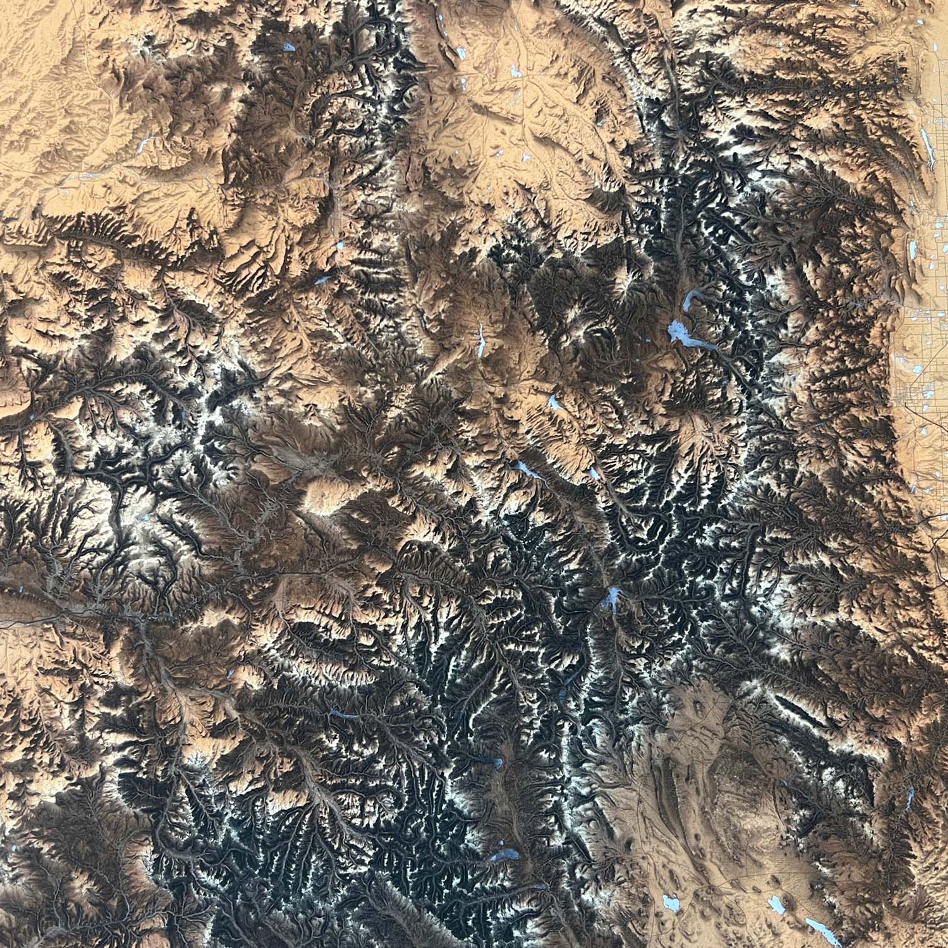 Colorado Map - Topographic Elevation Map with Shaded Relief