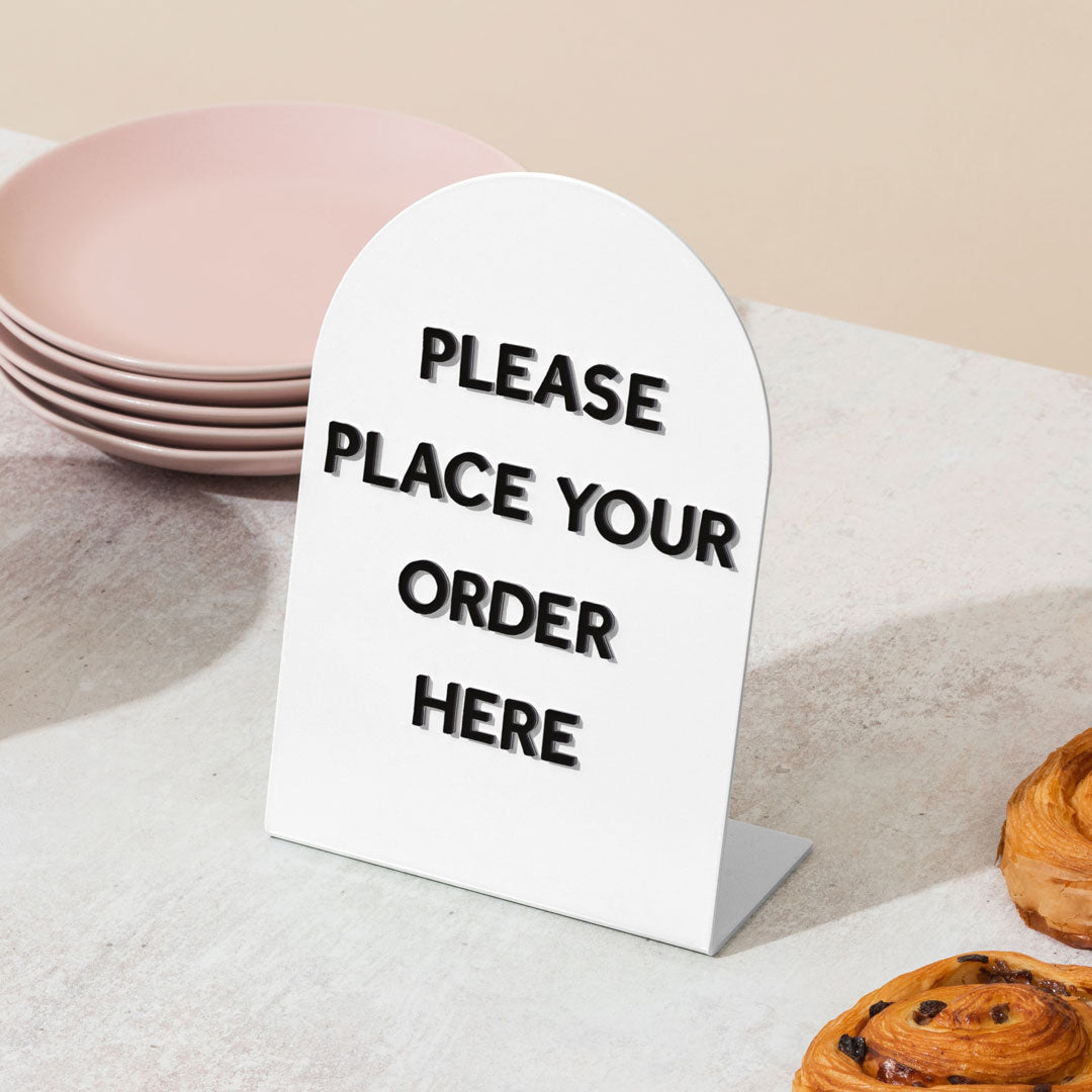 Large Round Counter Signs - Set of 3