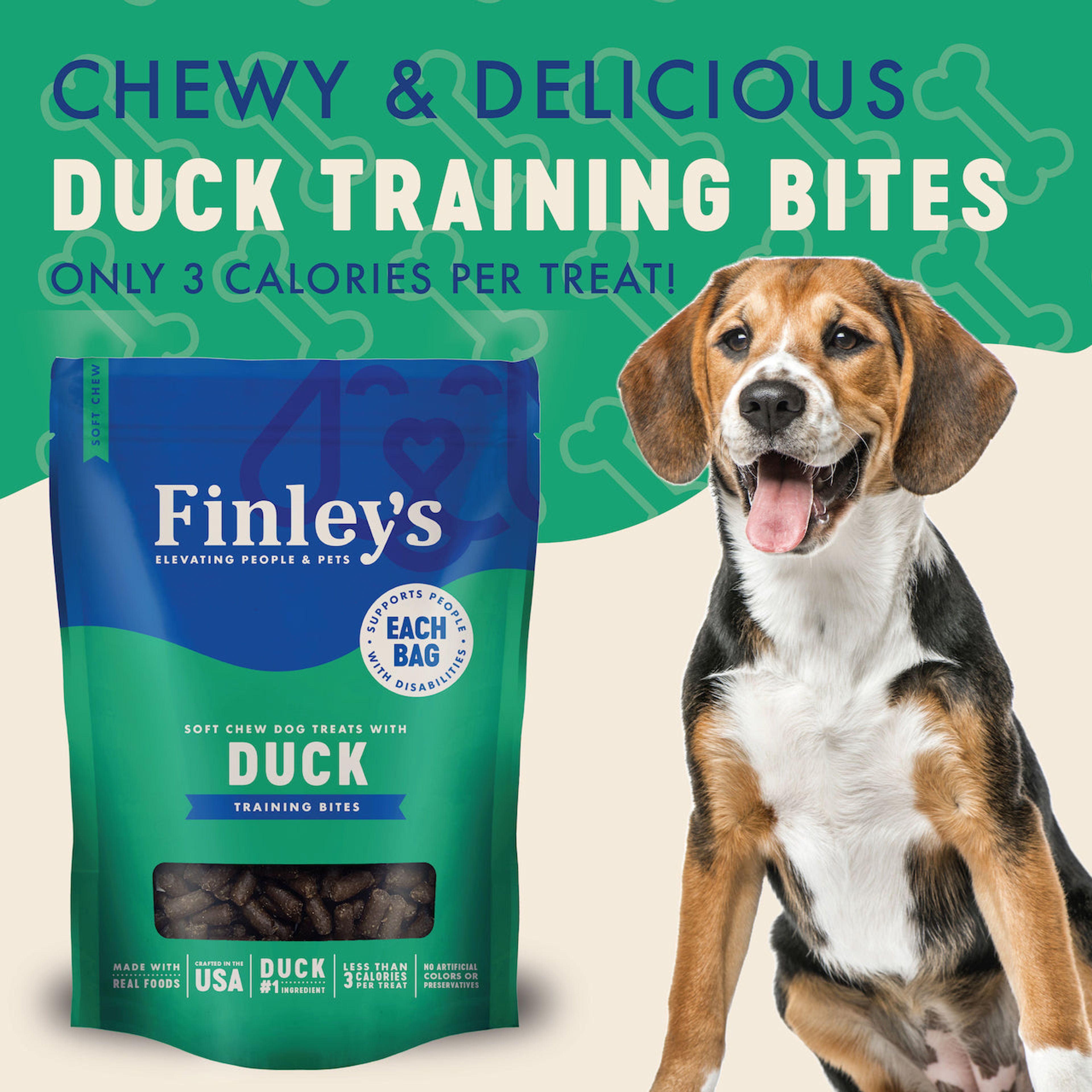 Finley's Duck Recipe Soft Chew Training Bites