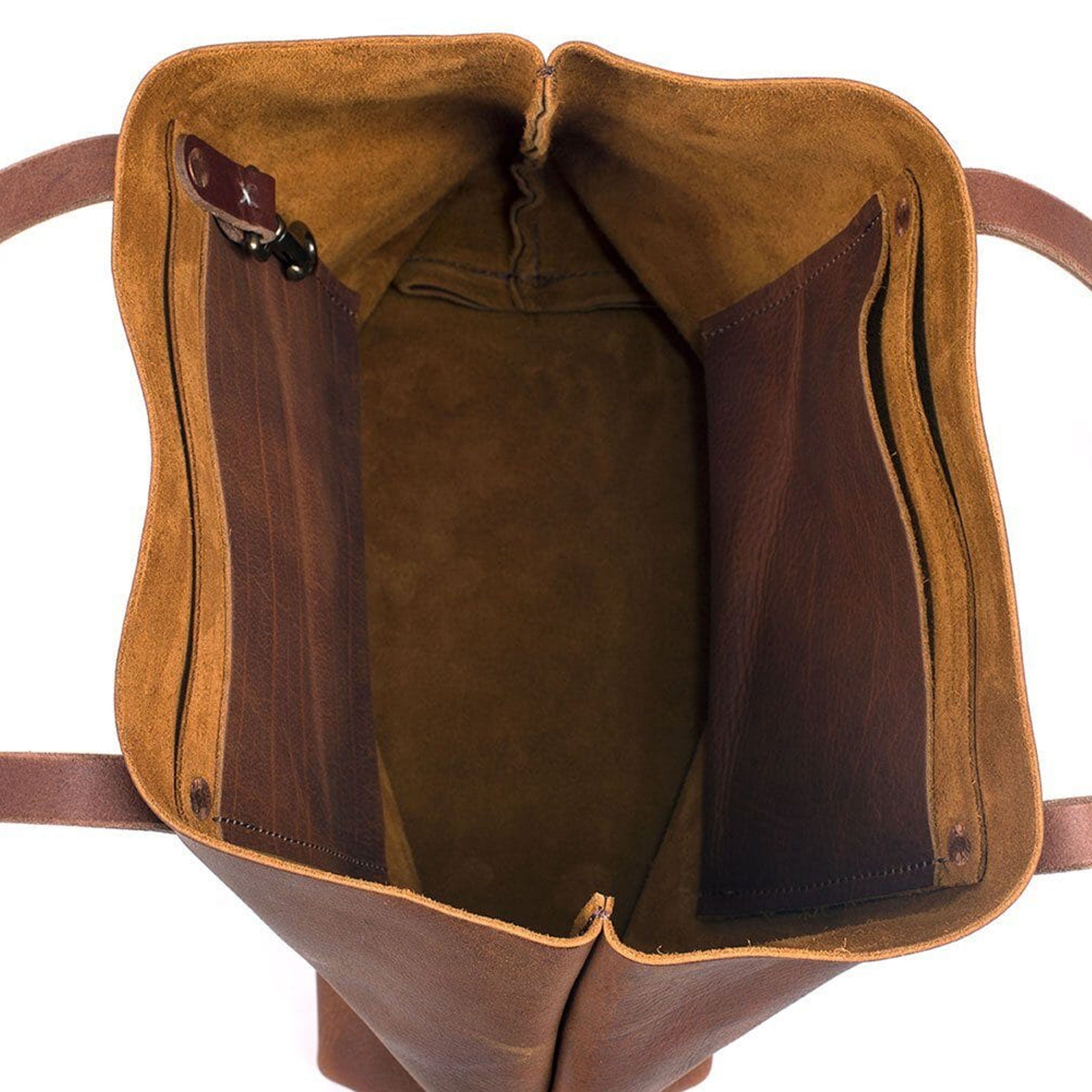 Avery Leather Tote Bag - Large - Caramel