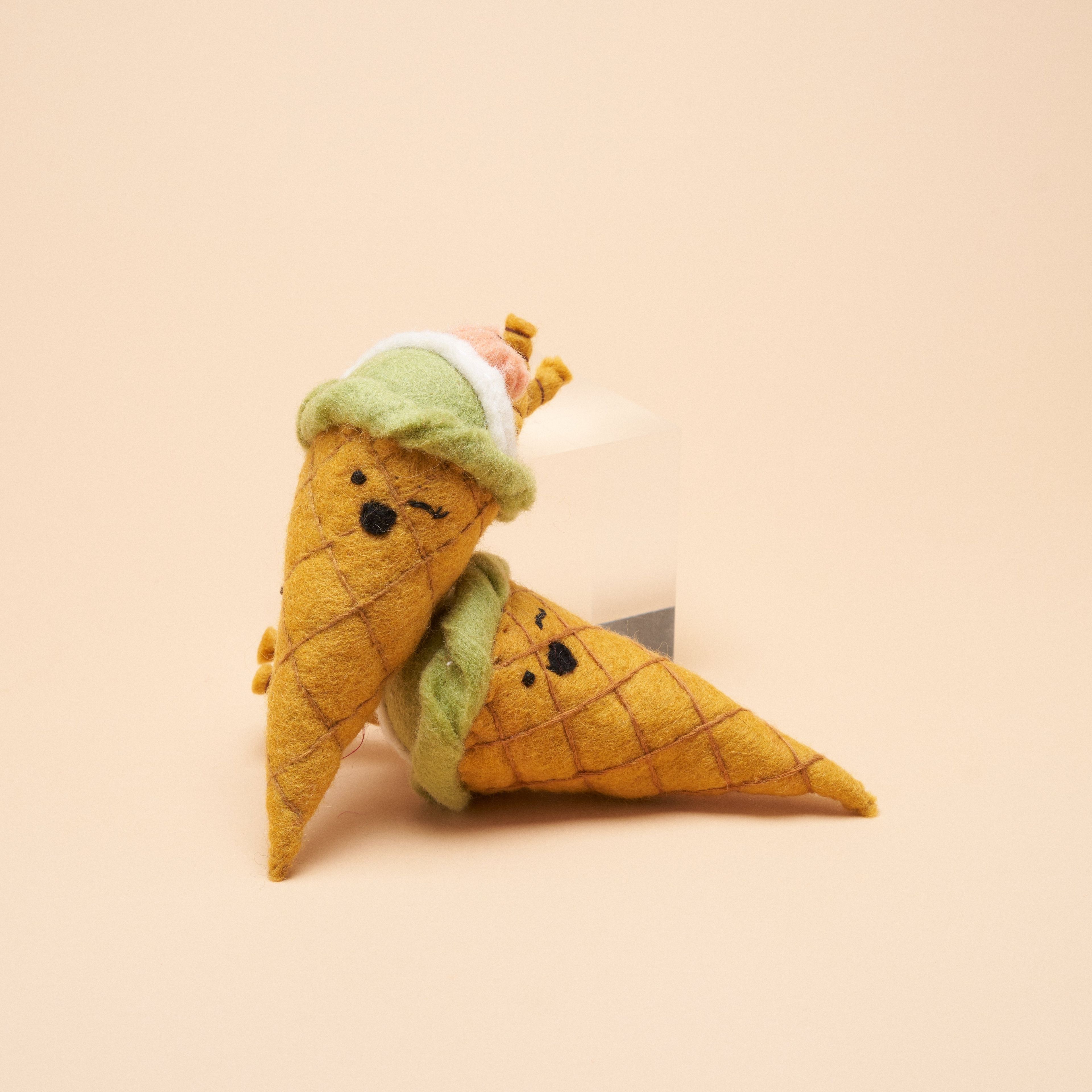 Single Scoop Cone Squeaker Toy