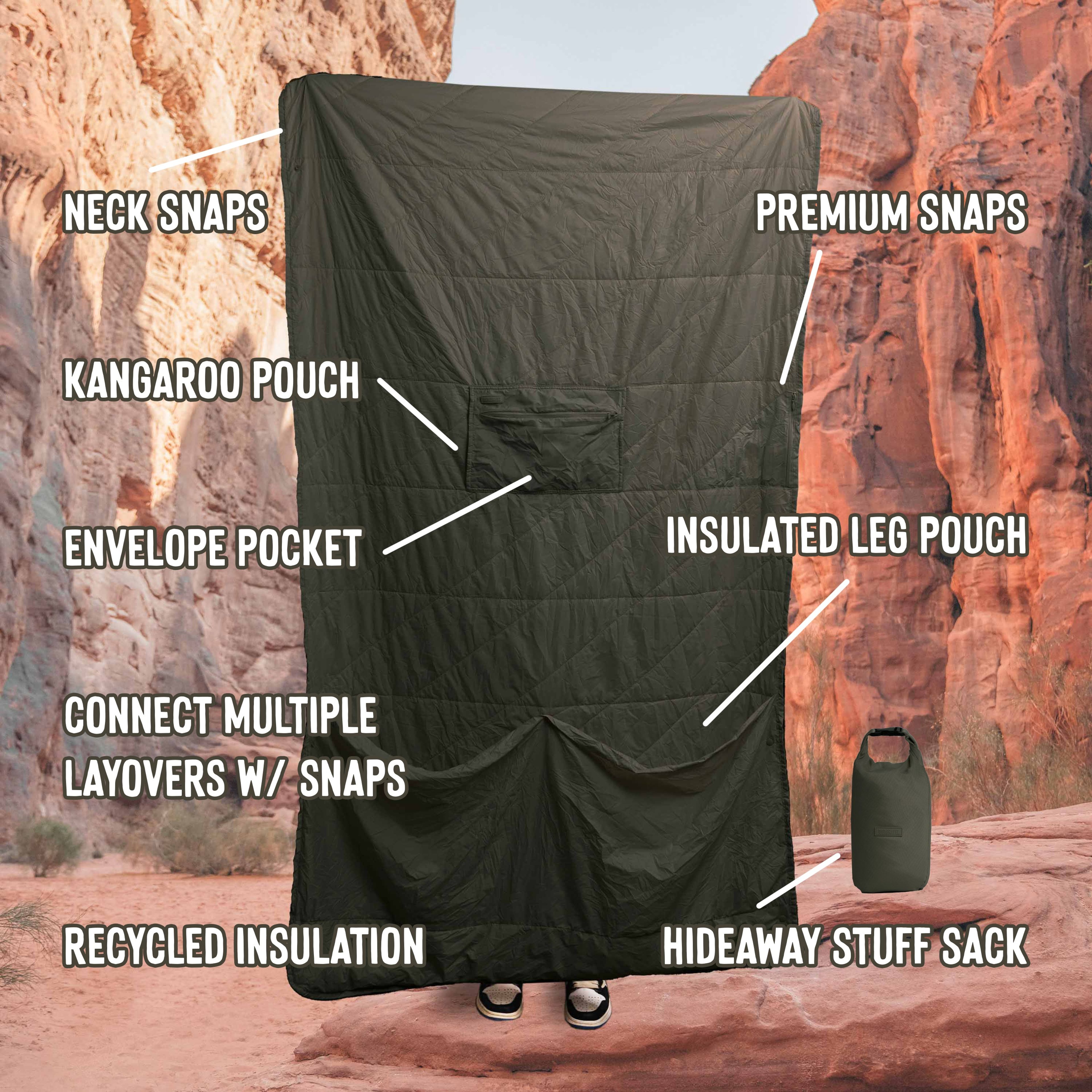 Layover Travel Blanket - Insulated & Packable | Spruce