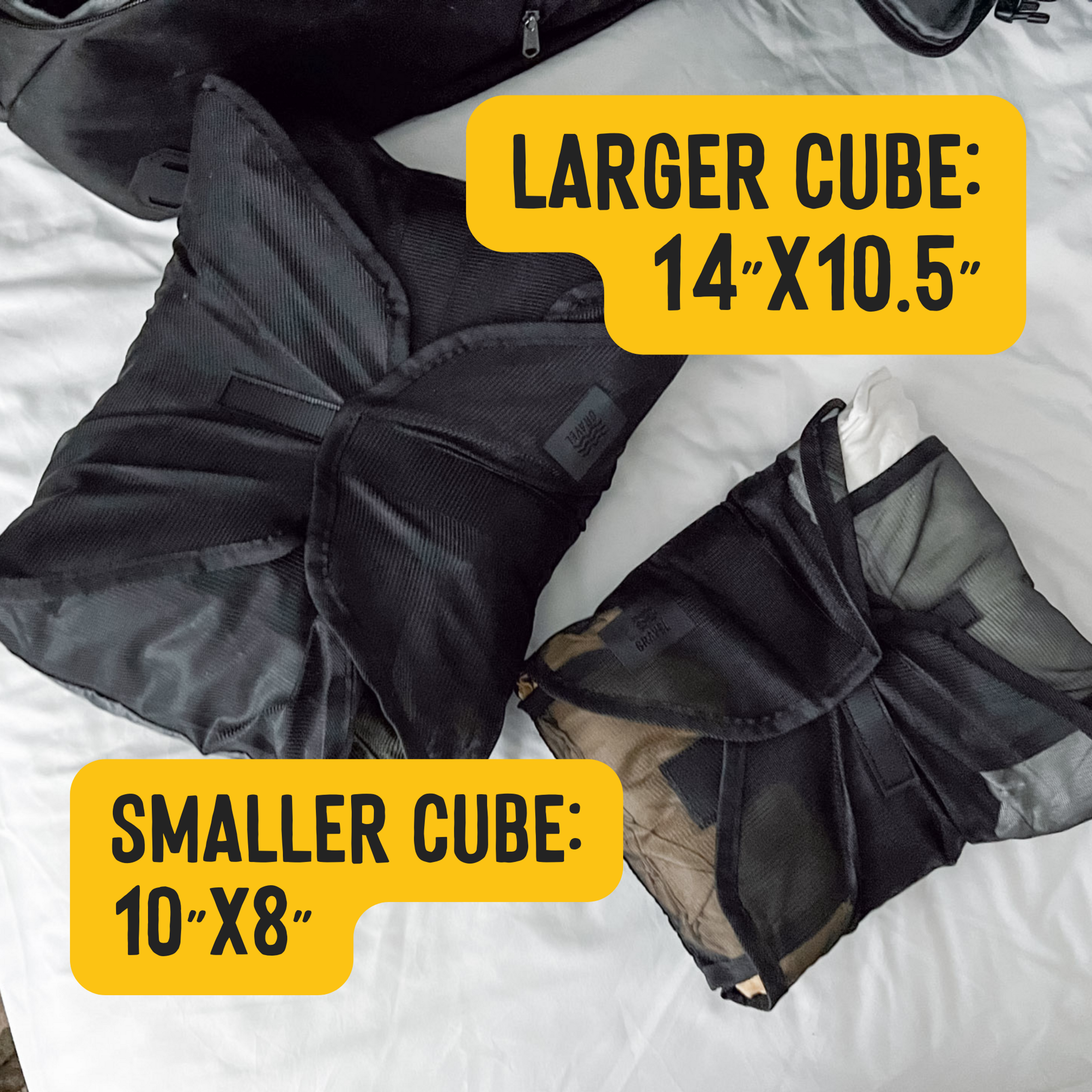 Zipperless Packing Cubes (2-Pack, 1 Medium & 1 Large)