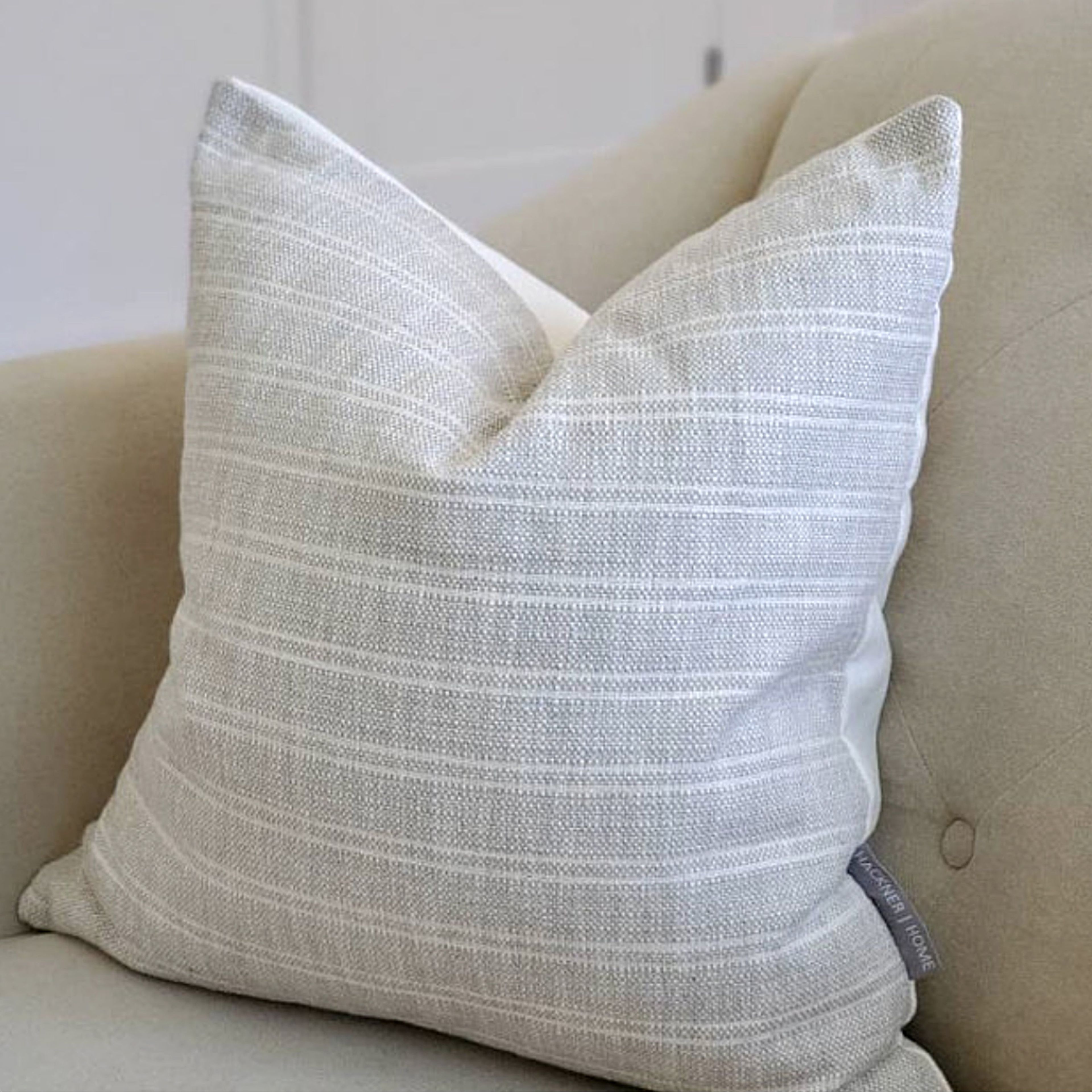 Textured Stripe | Gray Pillow Cover