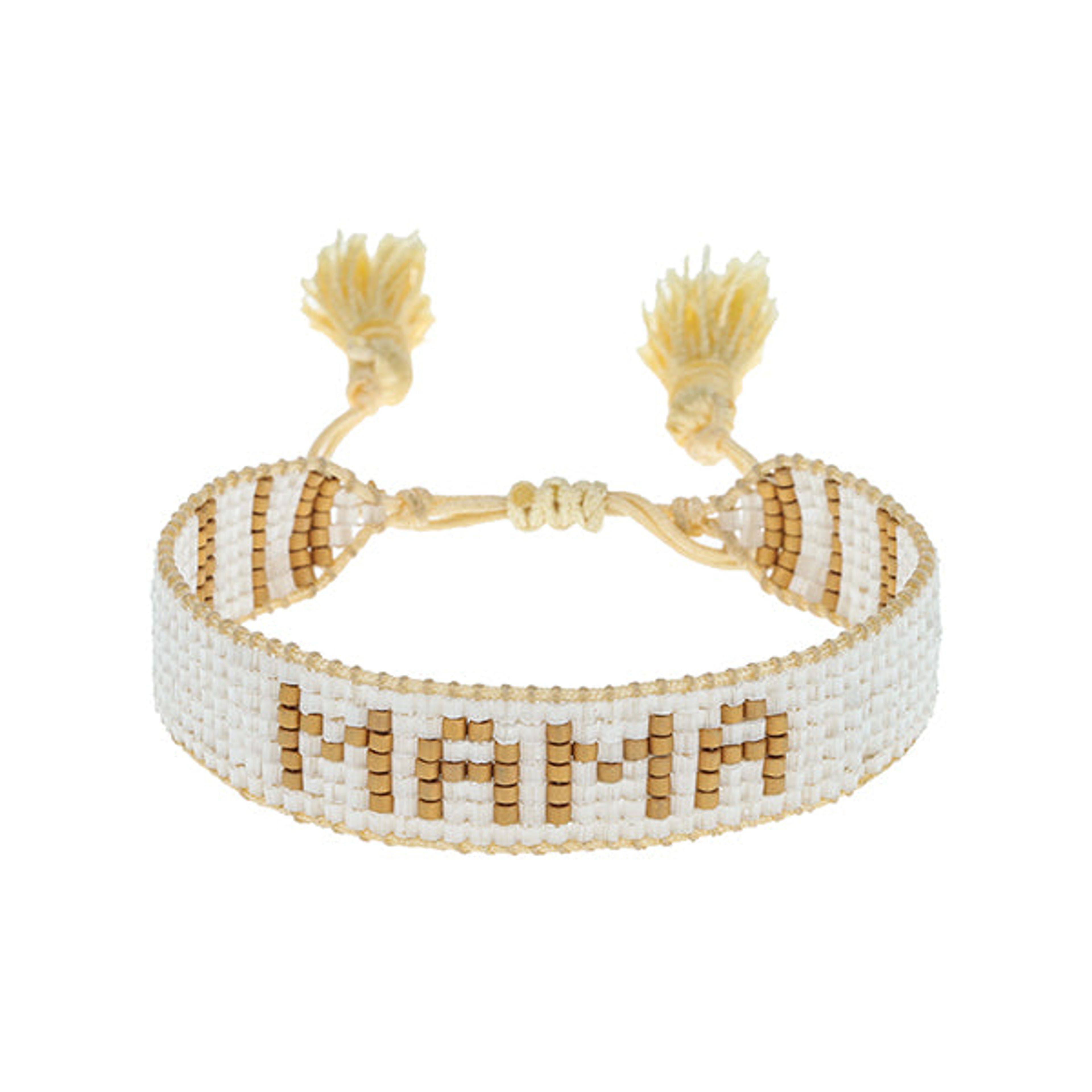 Small White & Gold MAMA Bracelet