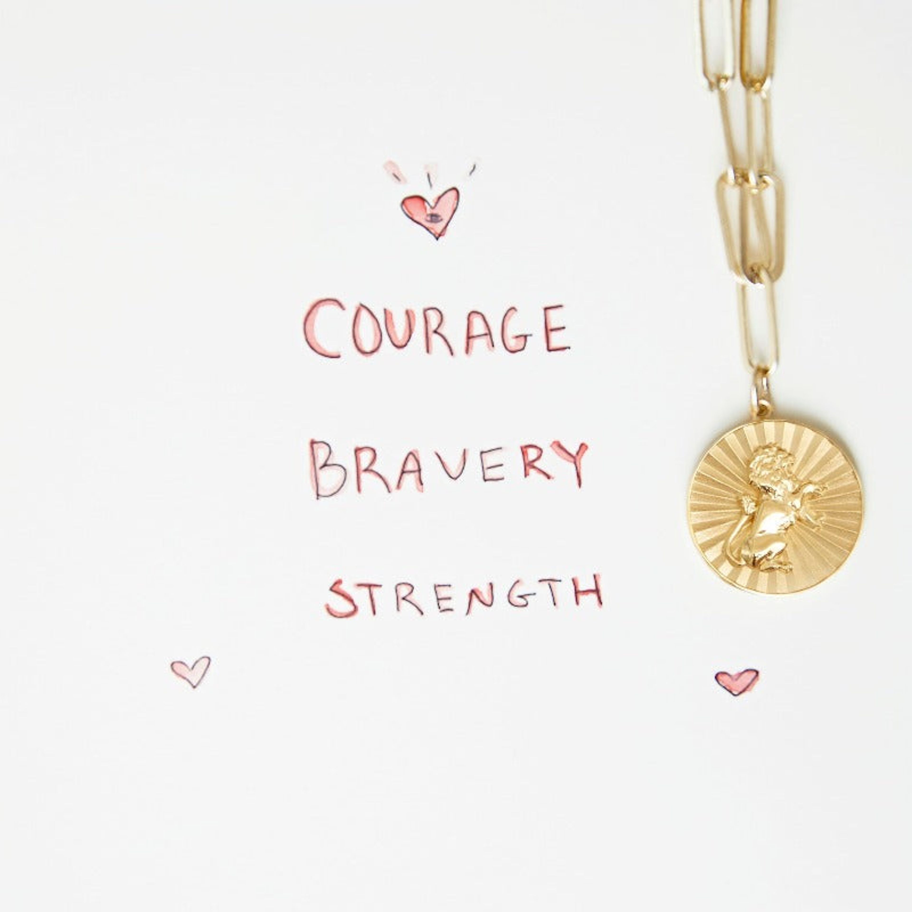 Strength Lion Coin Necklace
