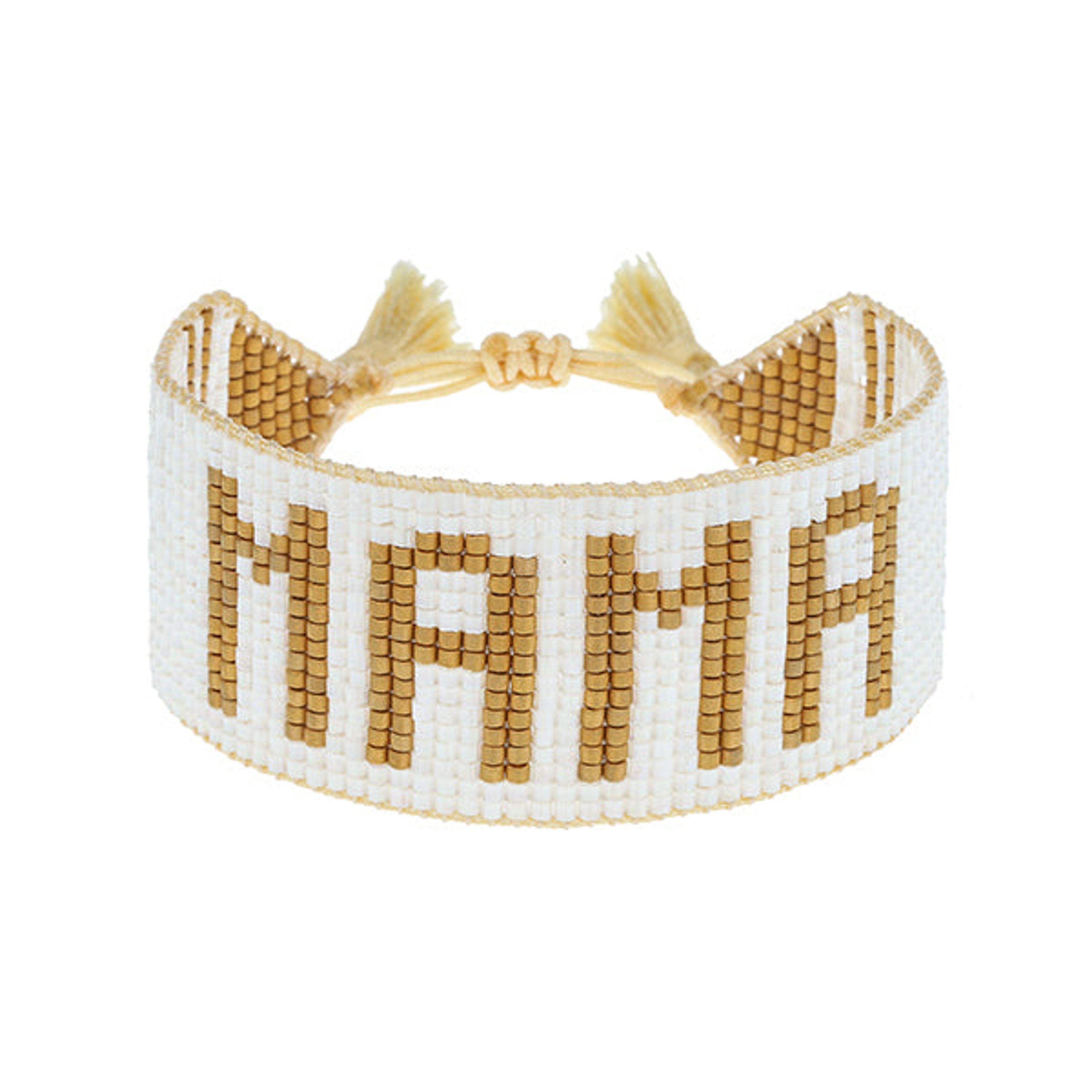 White & Gold MAMA Bracelet