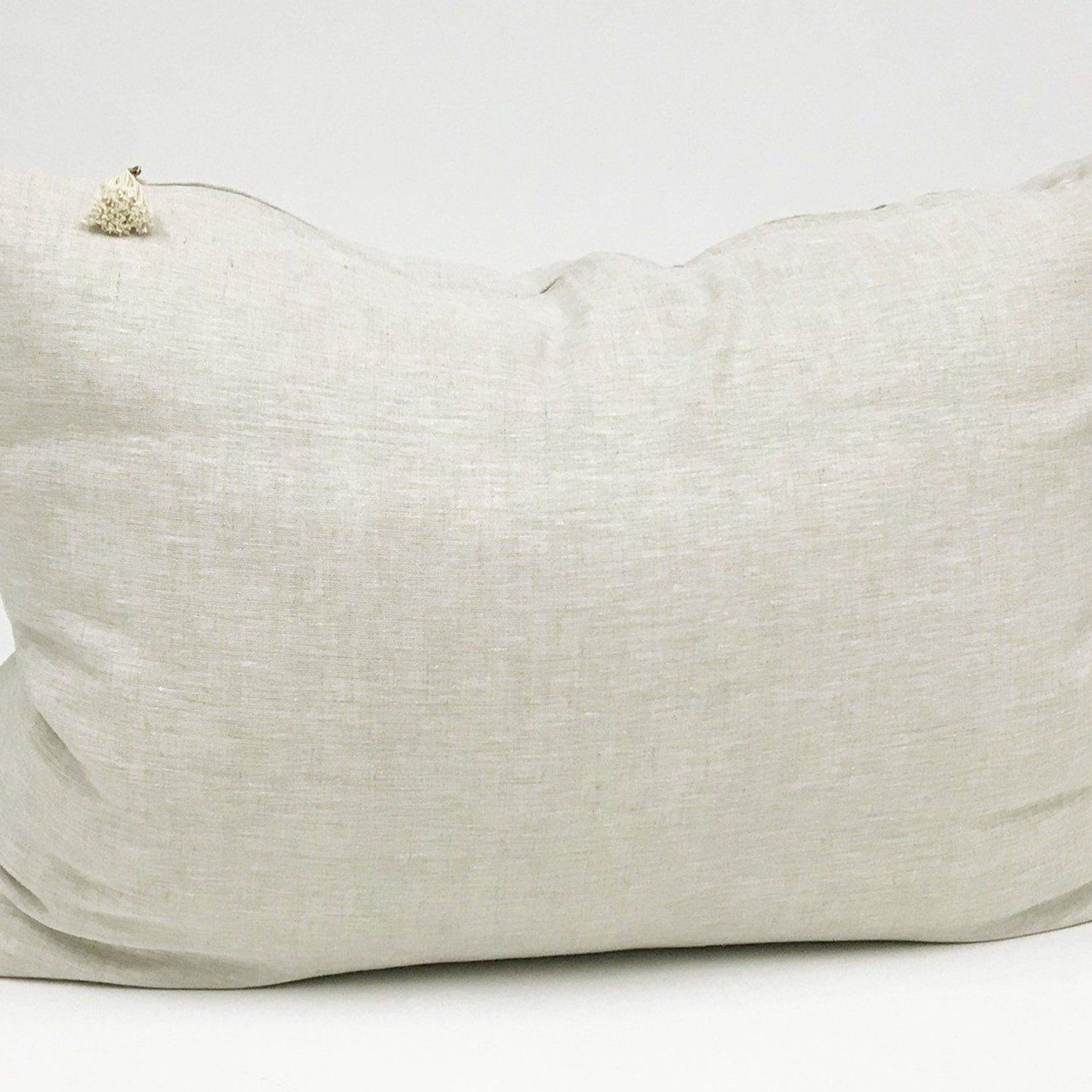 Headboard Cushion Cover in Yarn Dyed Solid Oatmeal