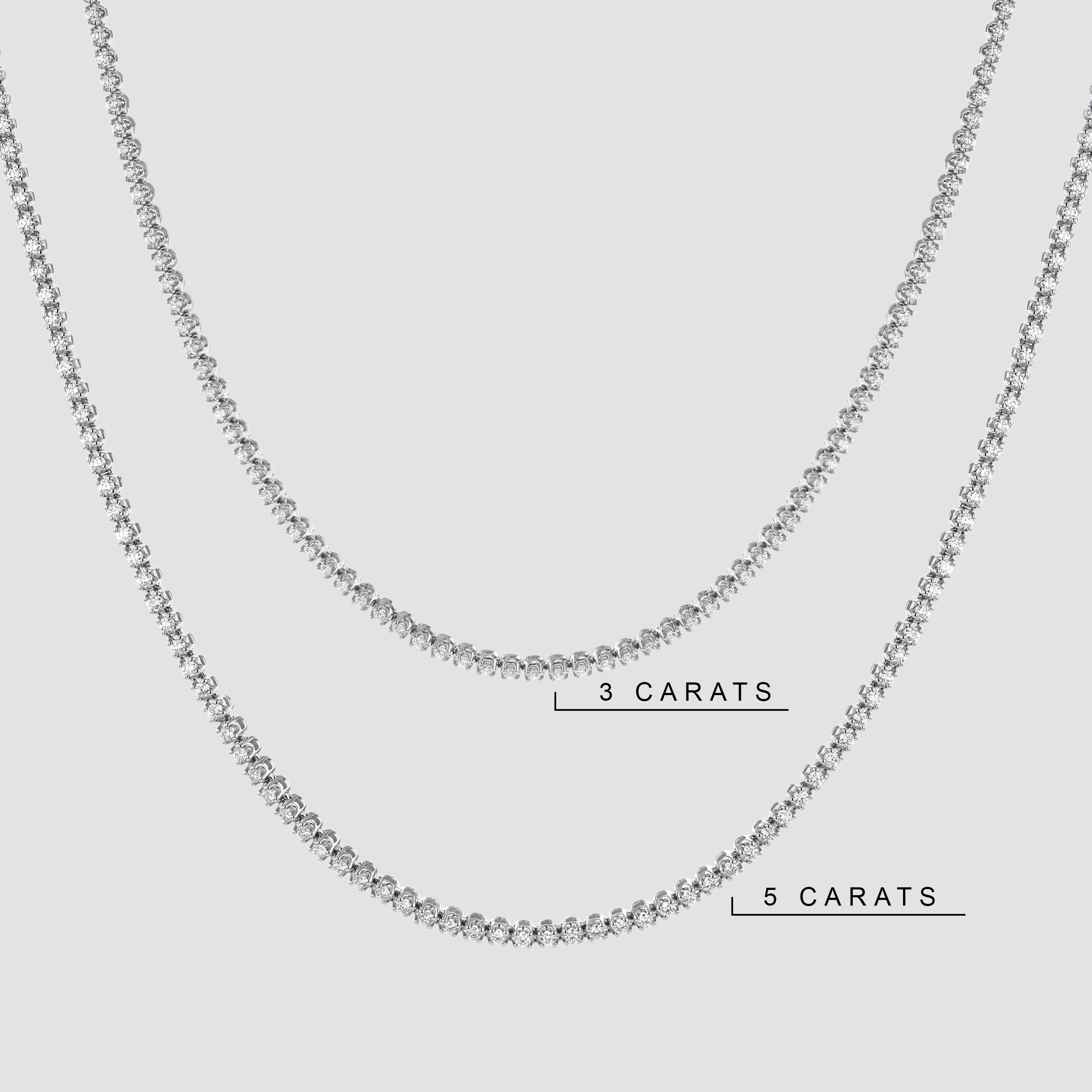 The 3 Carat Diamond Tennis Necklace