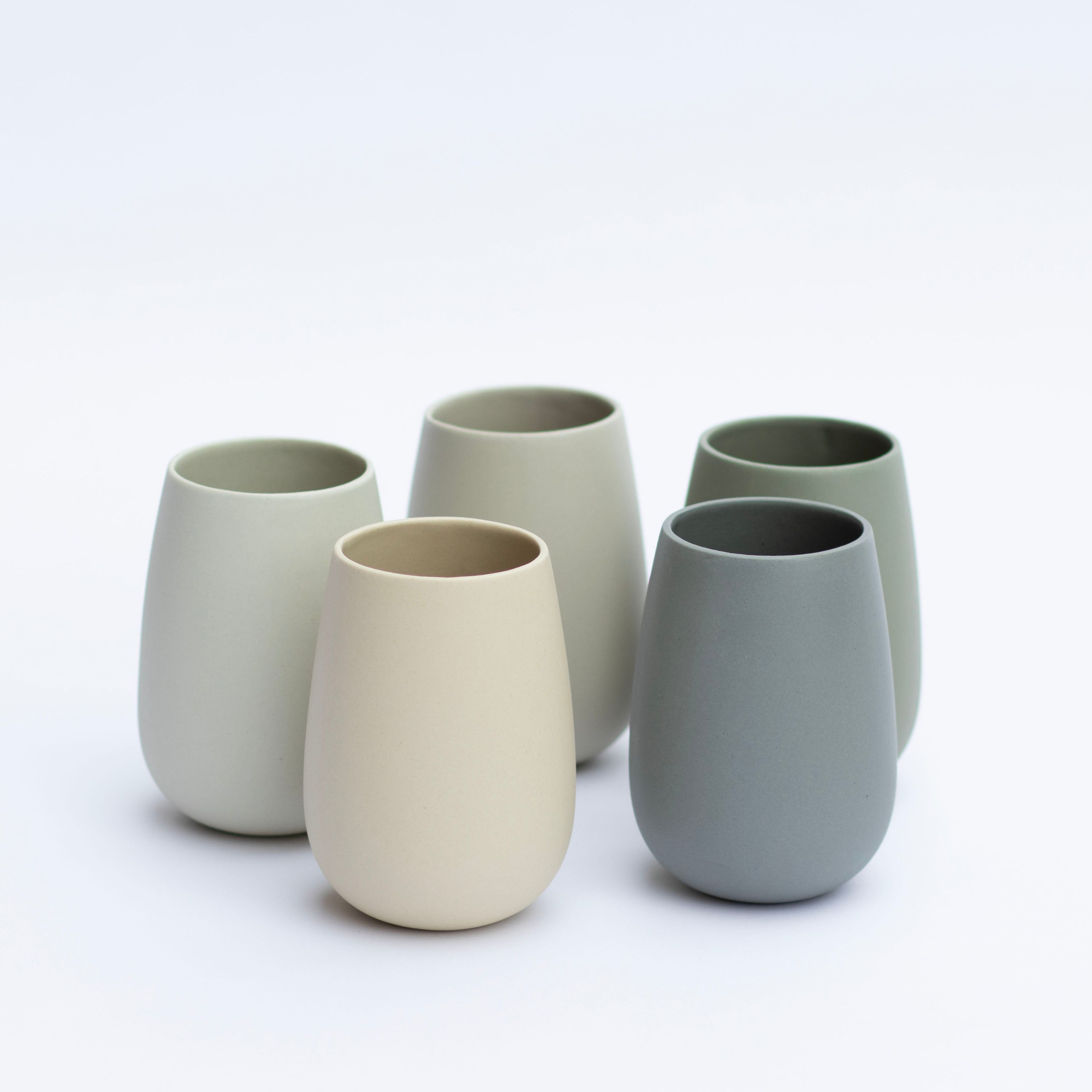 Stoneware Hedy Vase - Blue Grey