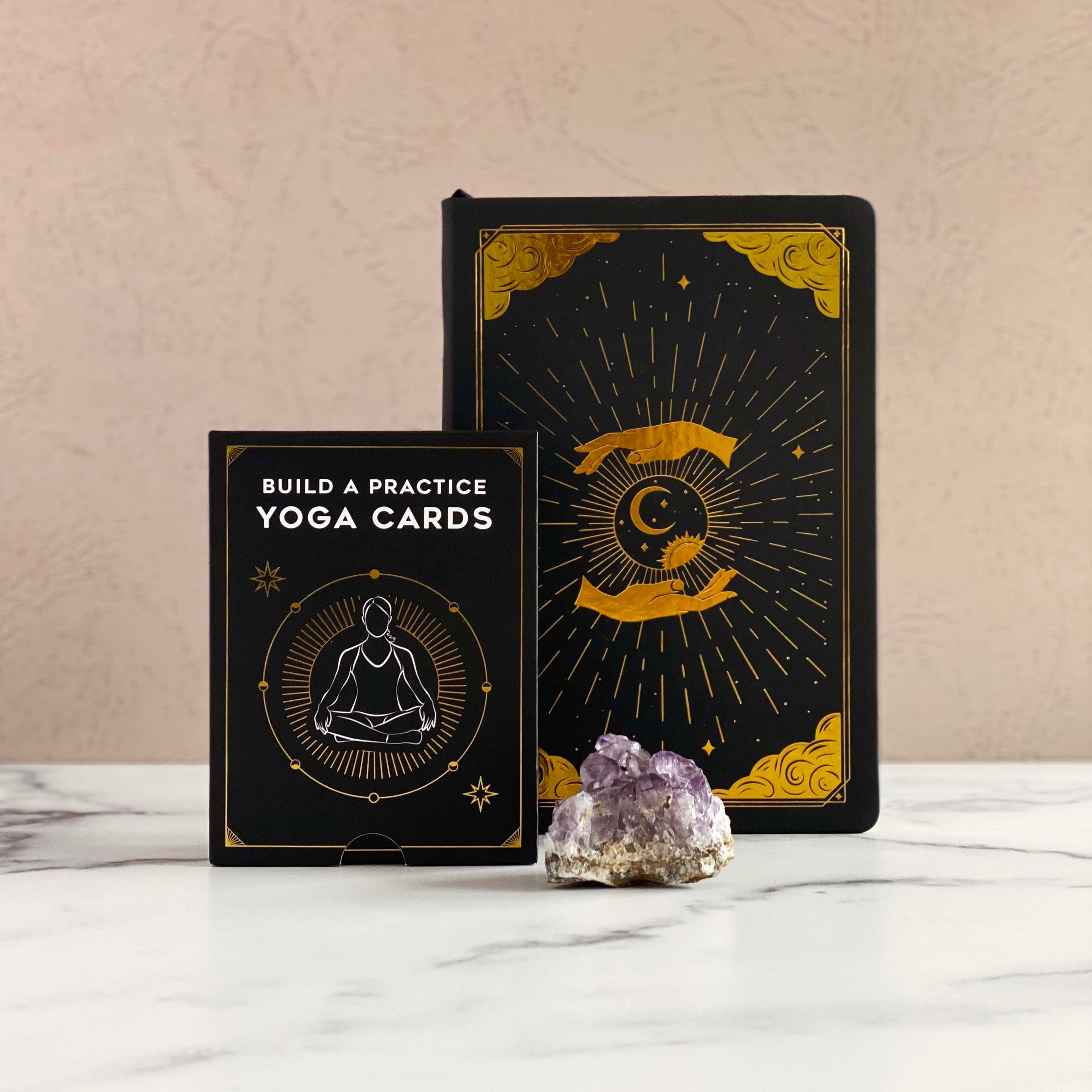 Yoga Cards & 'Intuition' Blank Lined Journal Bundle