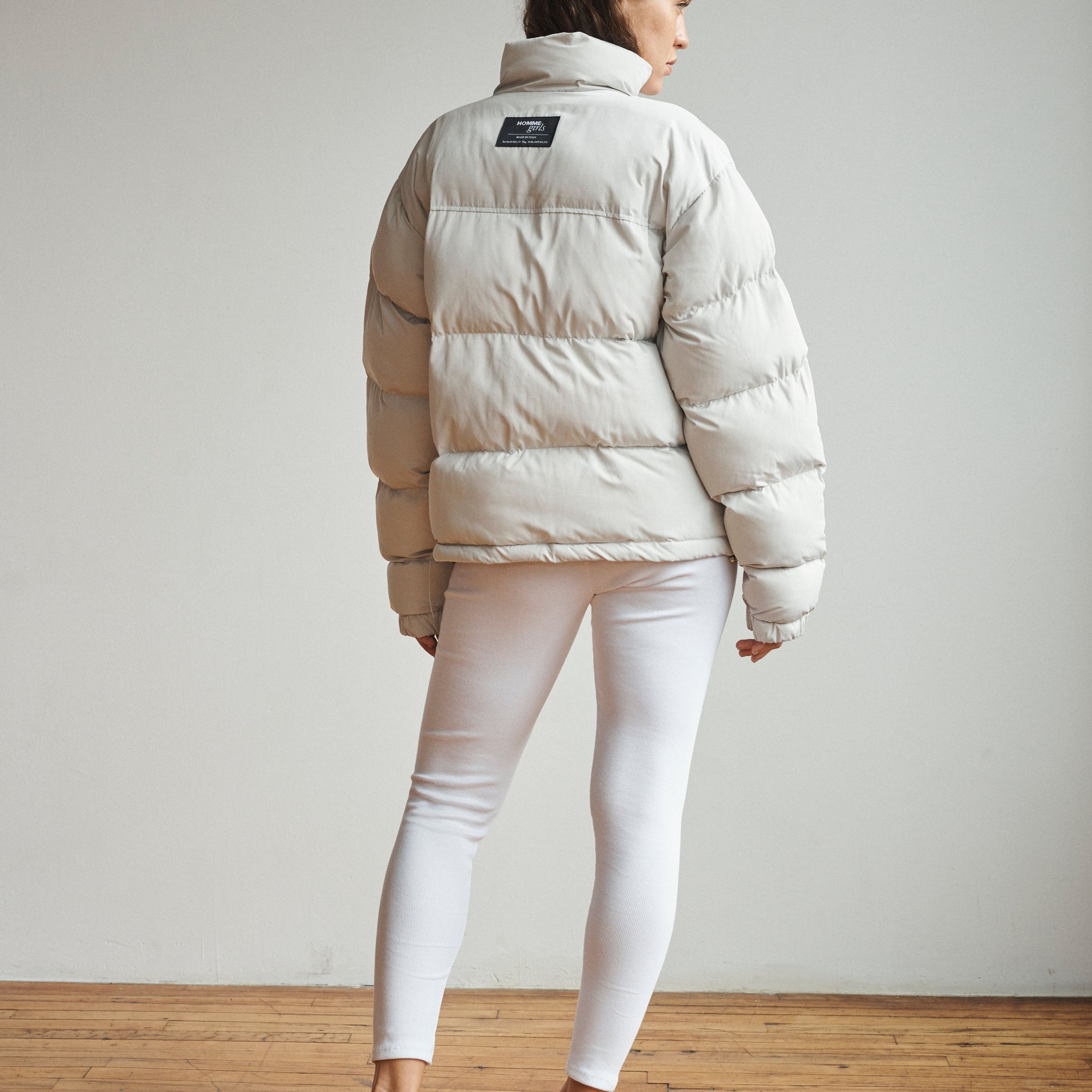 Puffer Jacket in Dove Gray