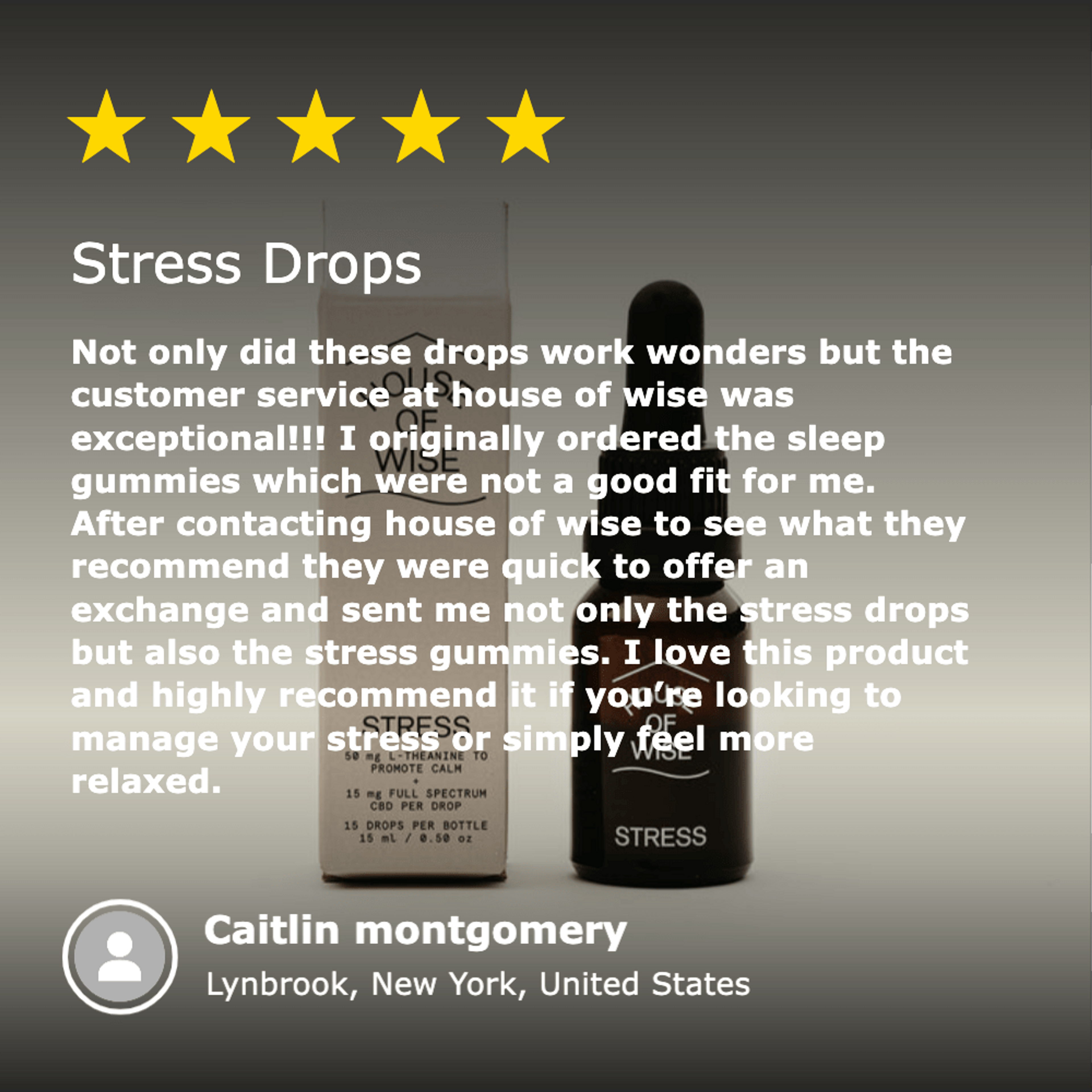 Stress Relief Drops + CBD (450mg)