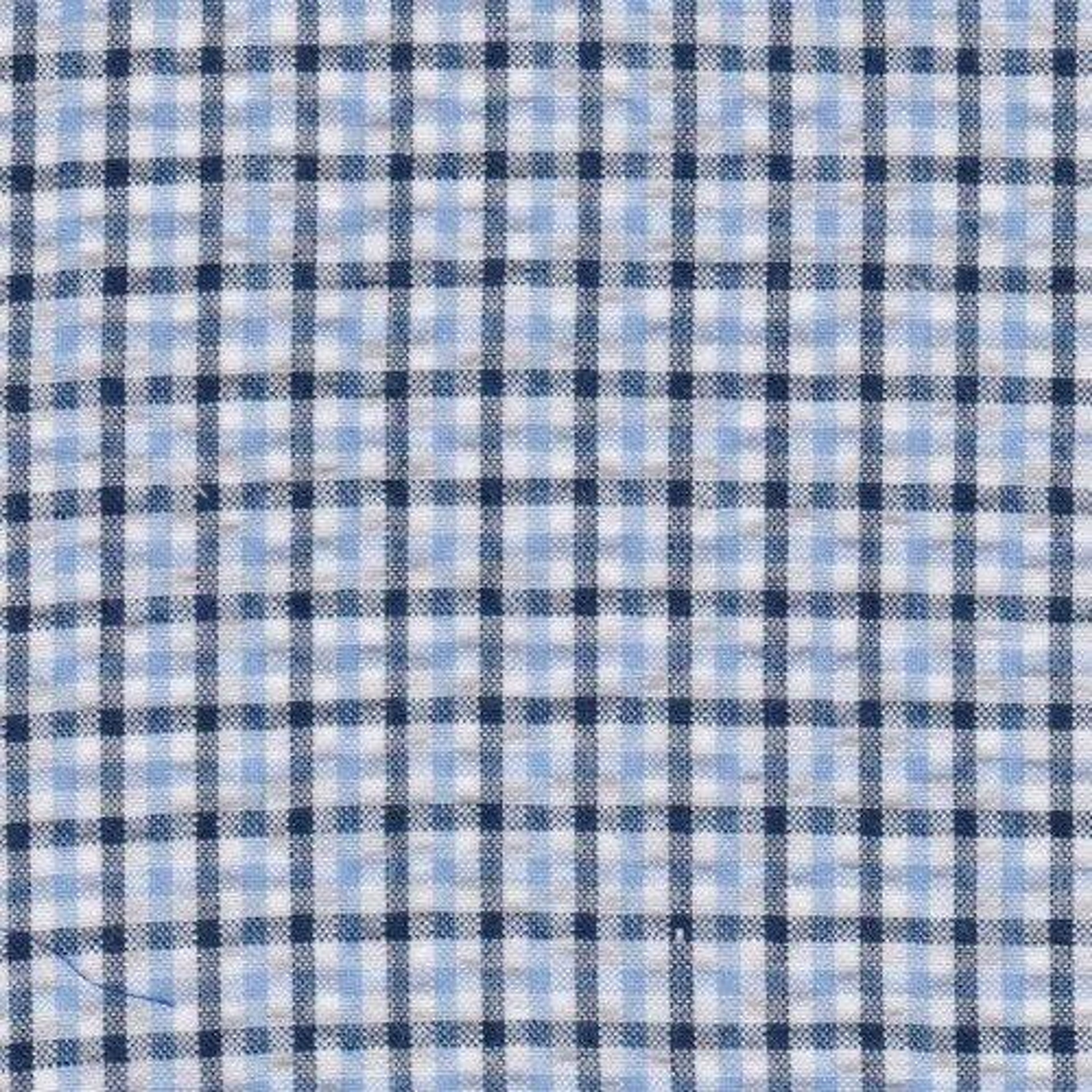 Blue Plaid UPF 25+ Seersucker Bucket Hat for Babies and Toddlers