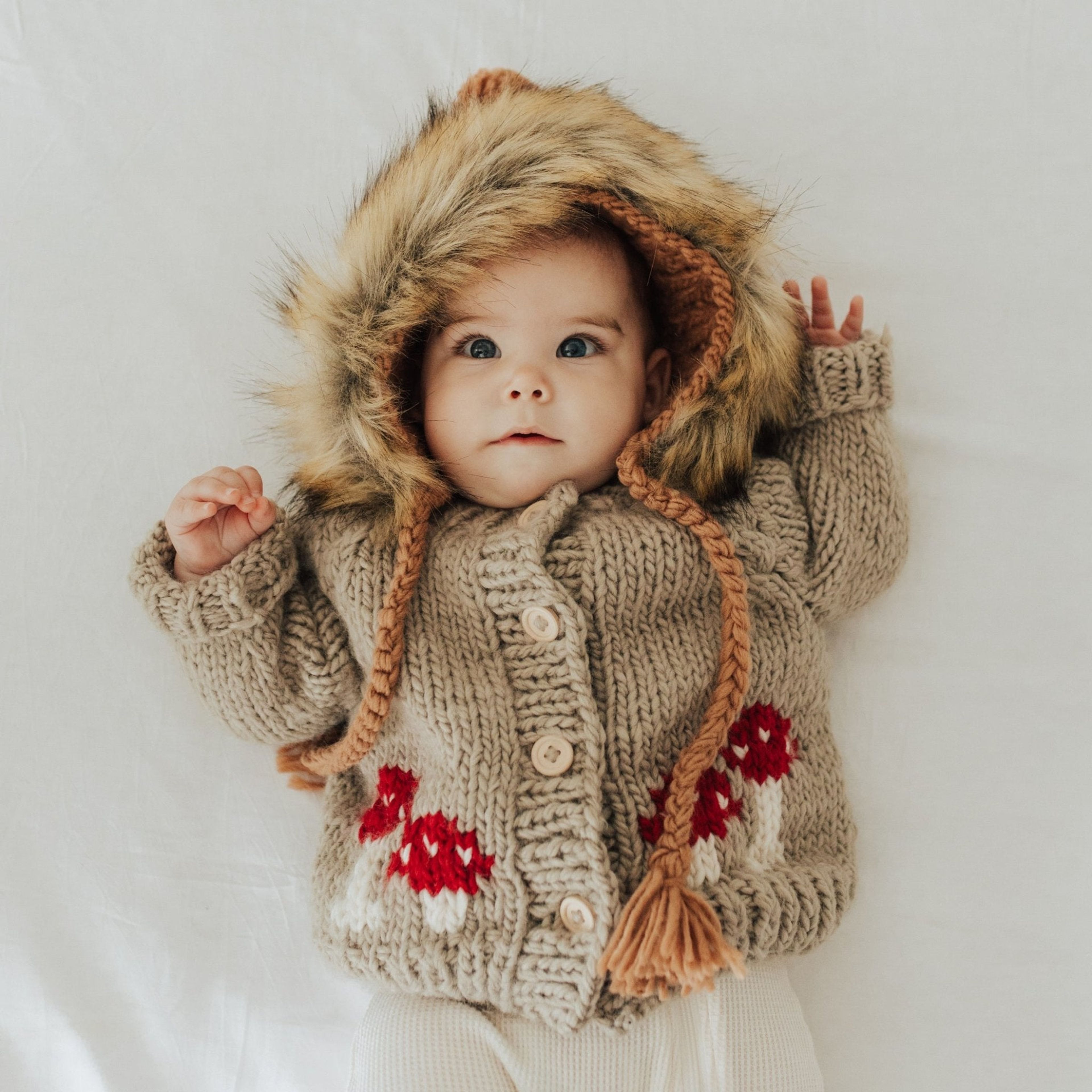 Mushroom Pebble Cardigan Sweater Baby & Toddler