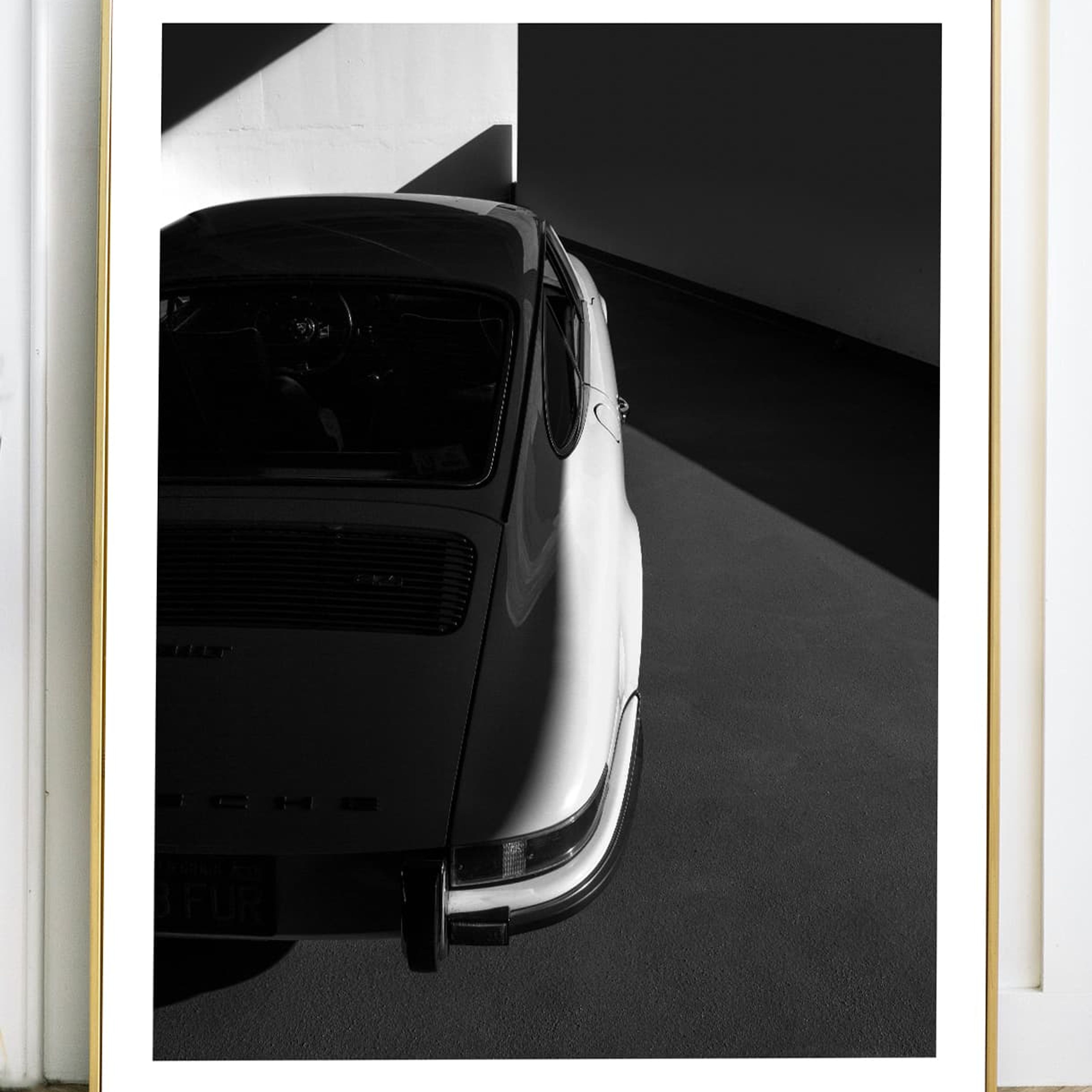 Porsche 911 Black & White Print