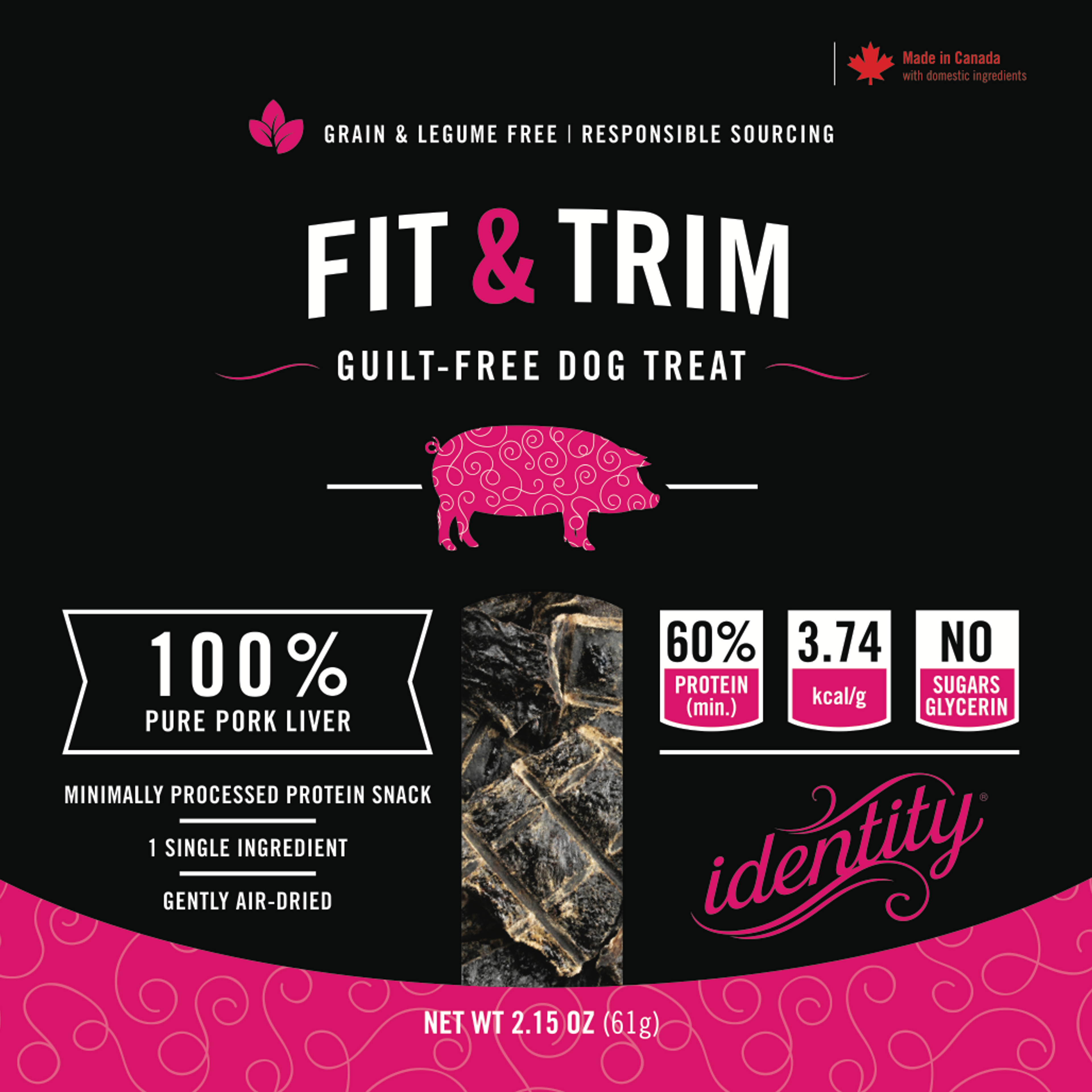 Fit & Trim | 100% Pure, Guilt-Free Air-Dried Pork Liver Dog Treats
