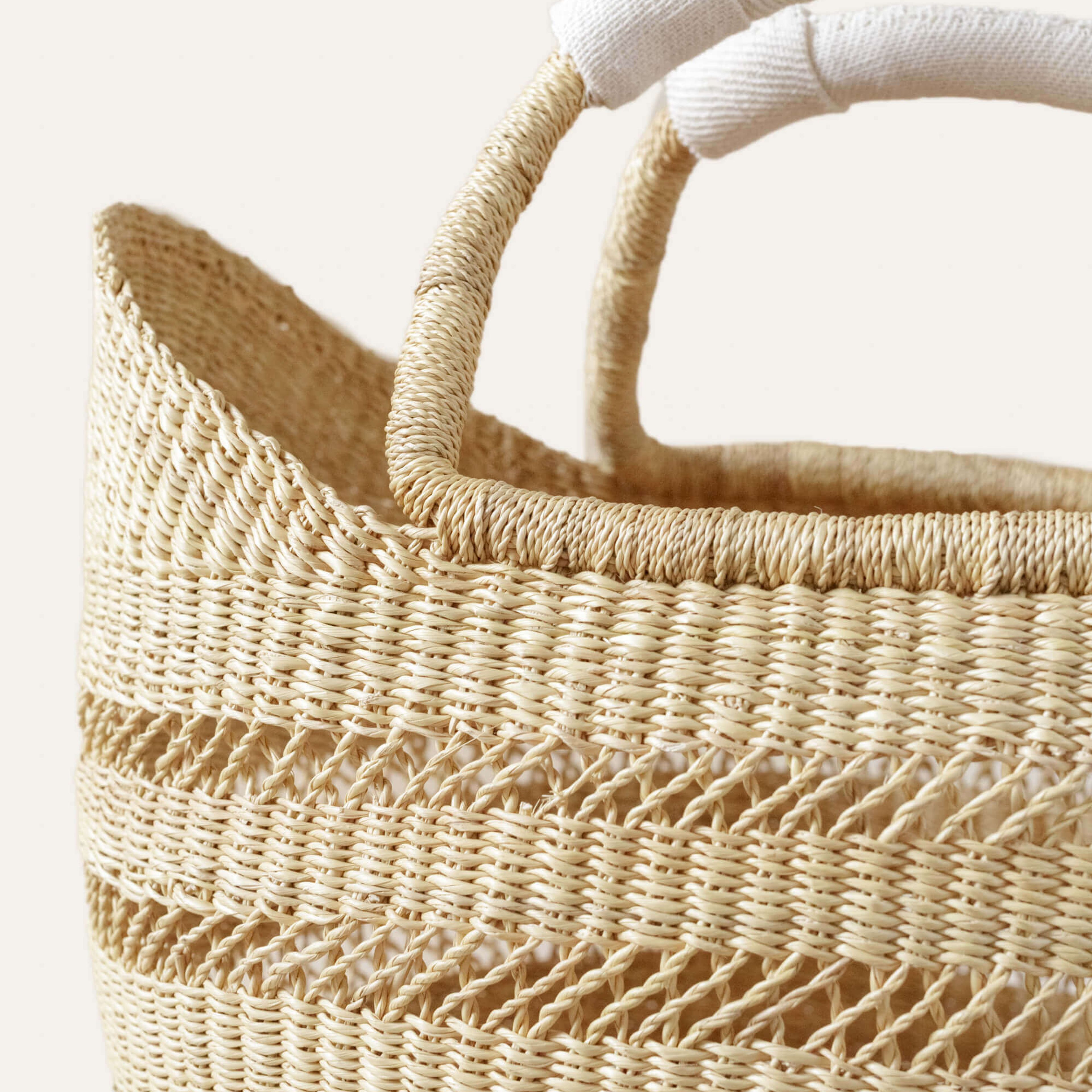 Bolga Open Weave Basket