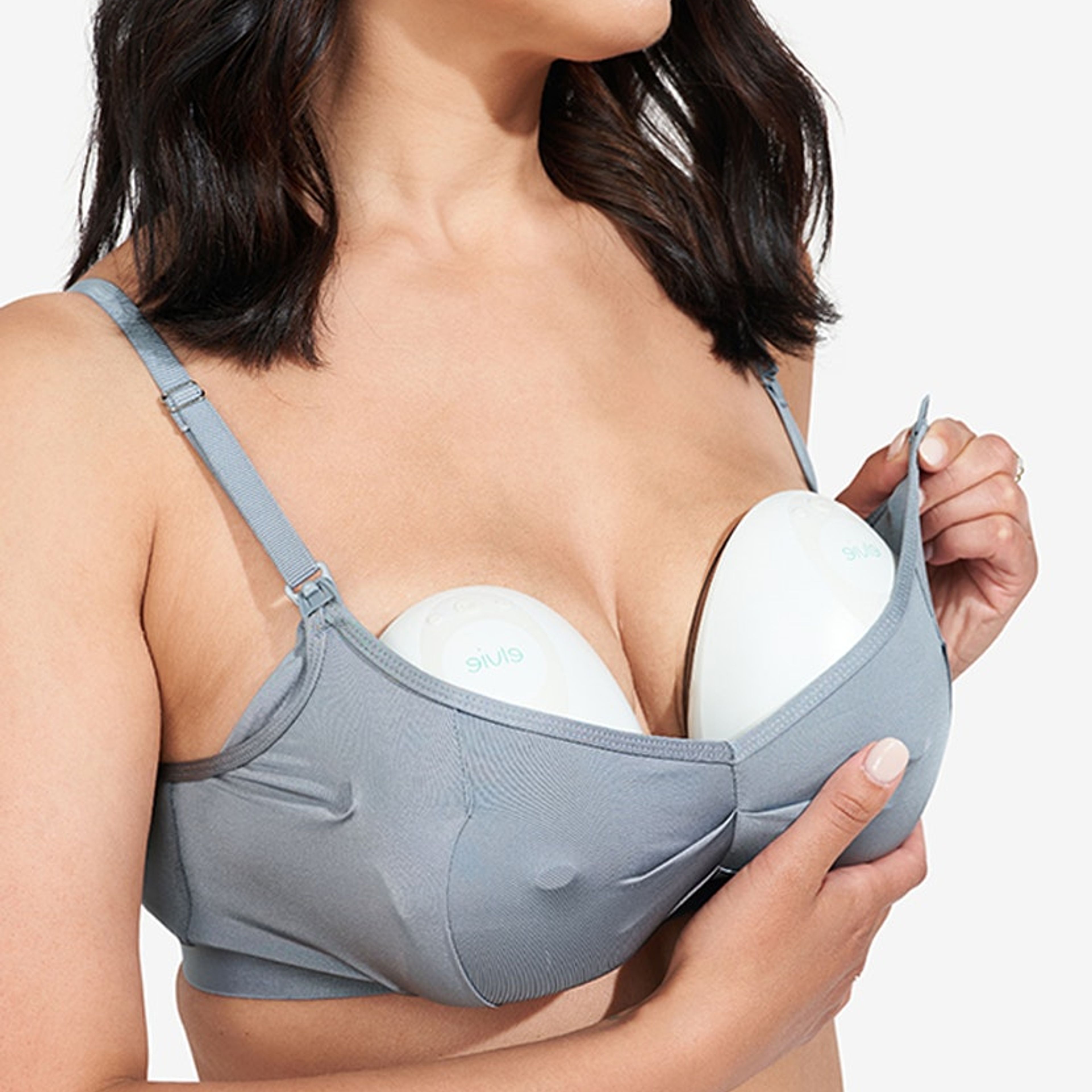 Momcozy Lycra Pumping Bra Hands Free with Fixed Padding for Good Shaping,  Comfortable Support Pumping and Nursing Bra in One, Seamless Maternity  Breast Pump Bra & Maternity Bra at  Women's Clothing