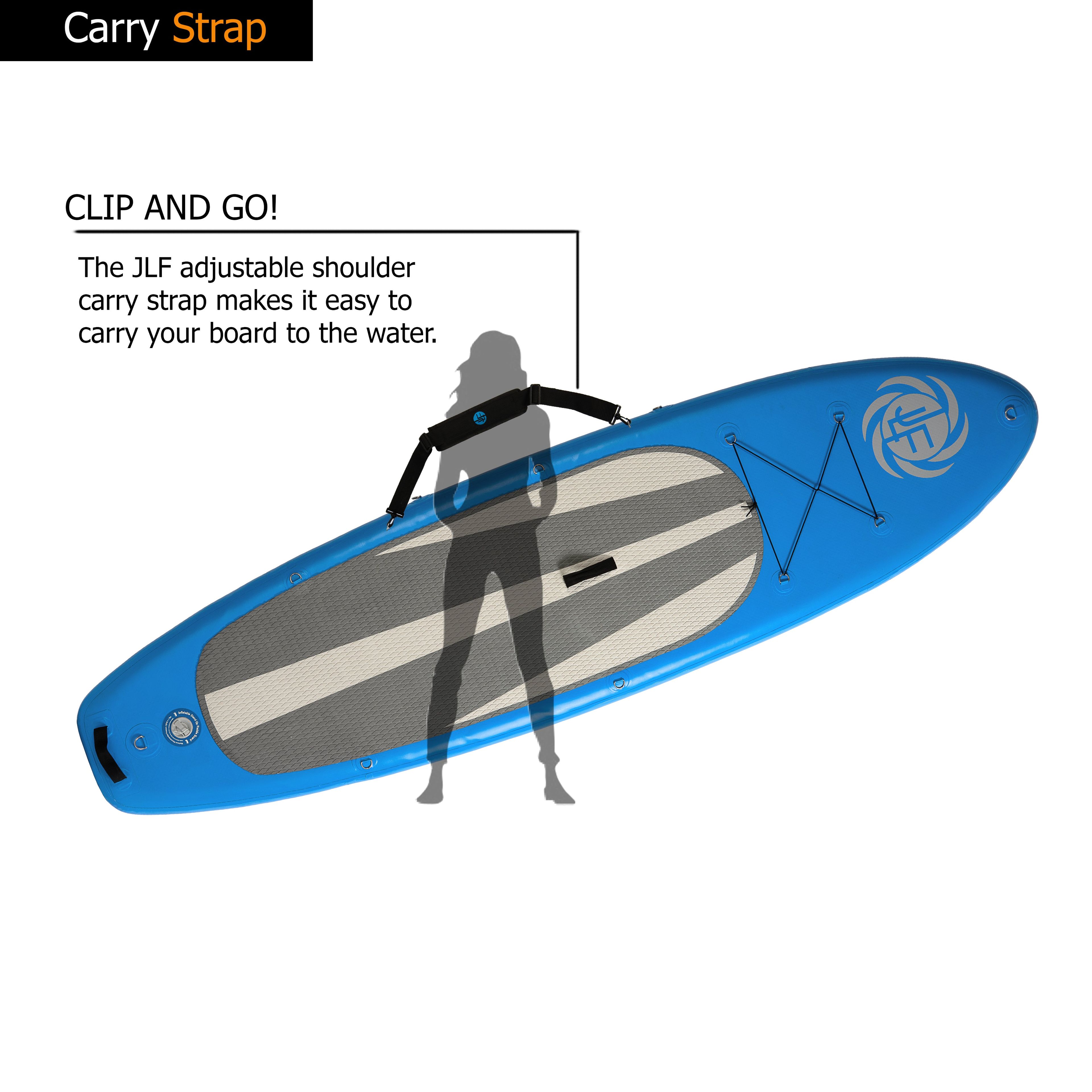 JLF 10 Ft Inflatable Stand Up Paddle Board / Sit-On-Top Kayak Set