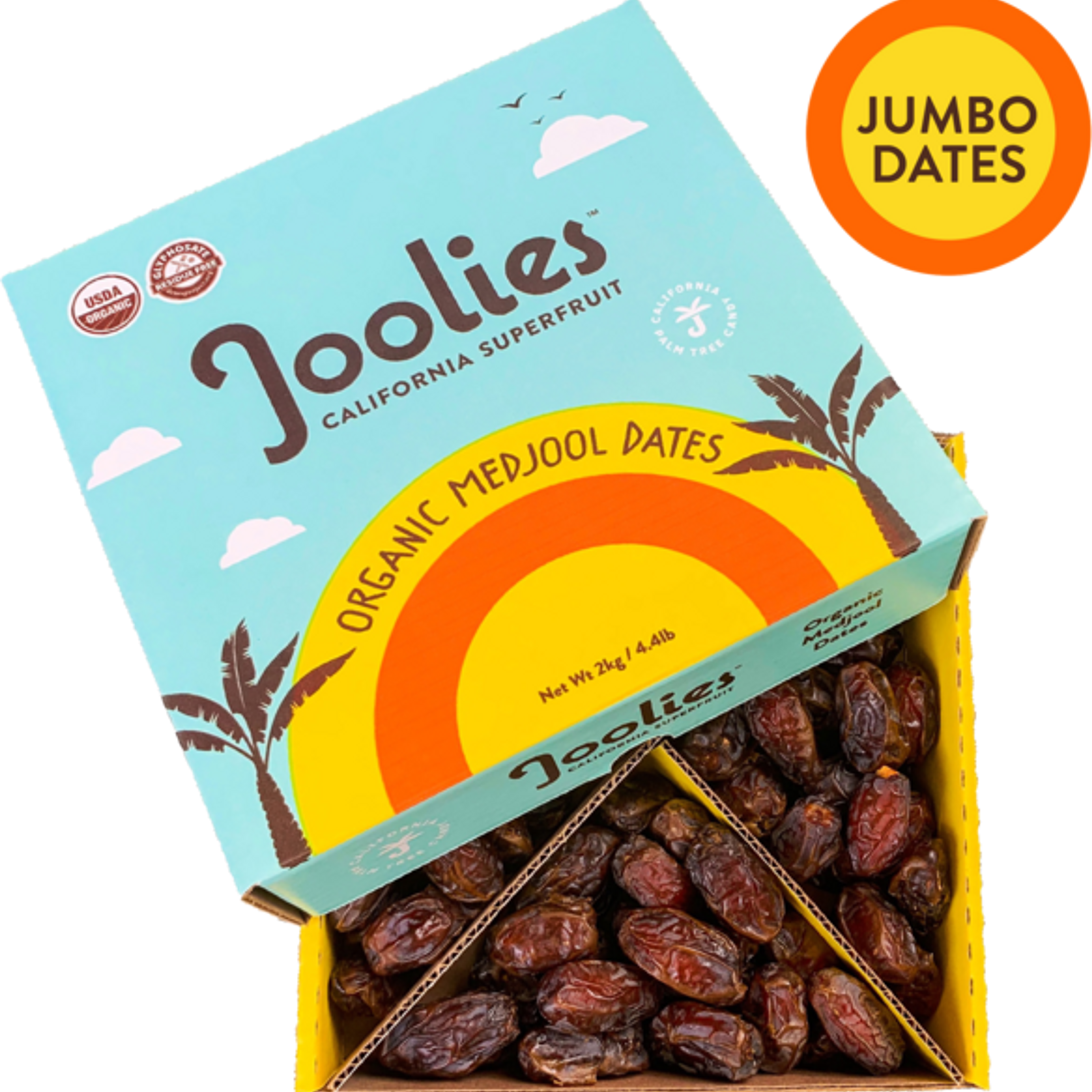 Jumbo Grade Organic Medjool Dates - Whole 4.4lb Box