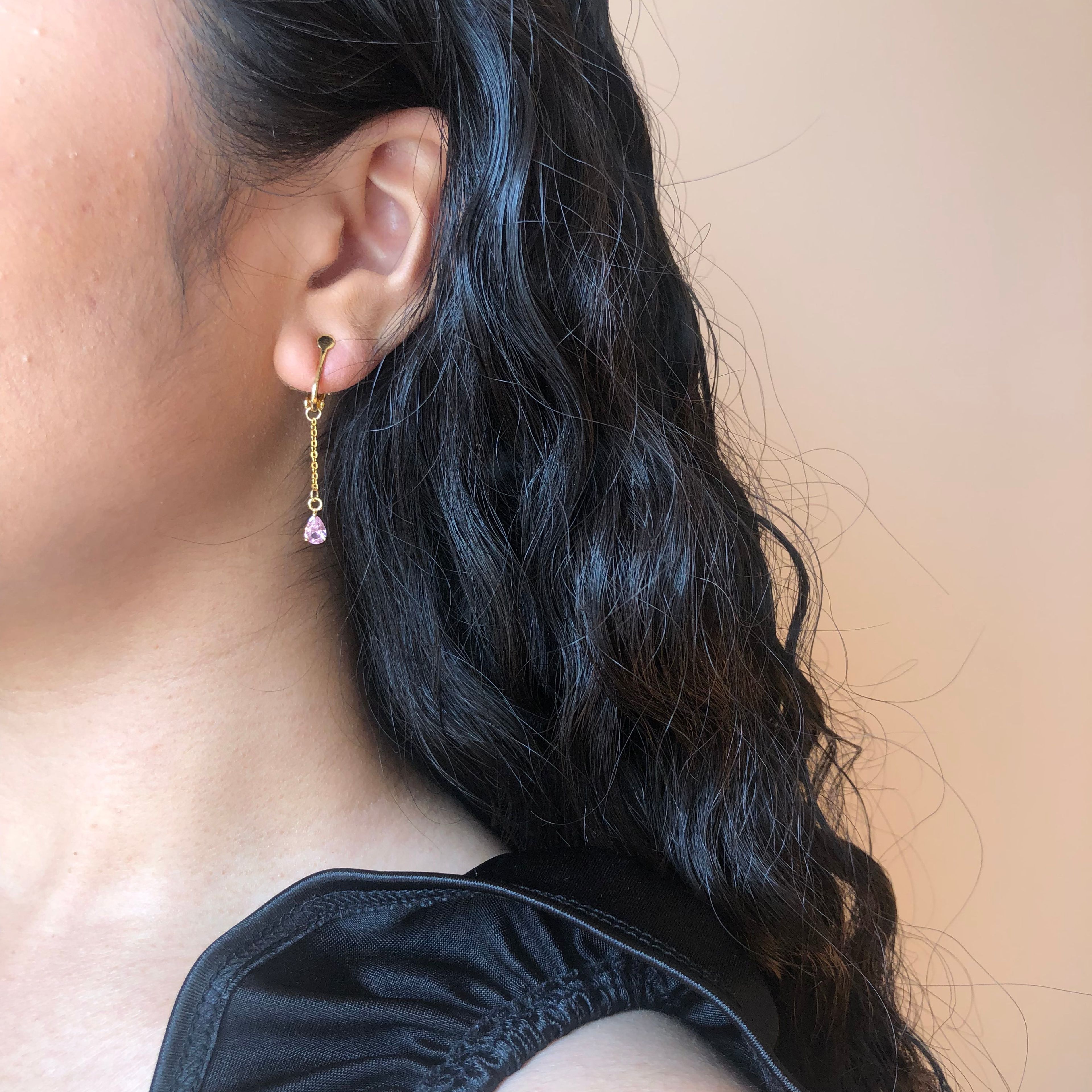 October Birthstone Clip-on Earrings