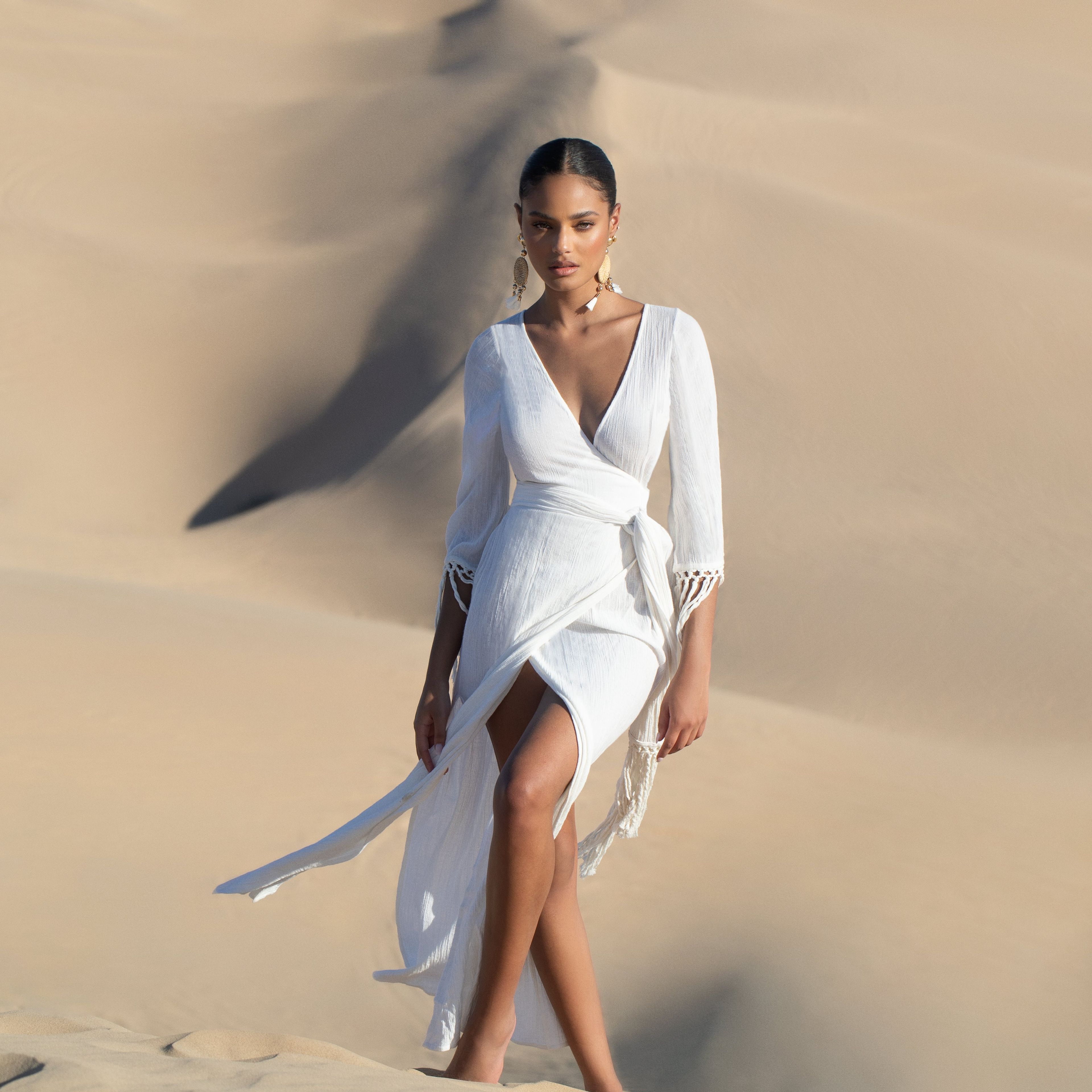 Raï Wrap Dress - White