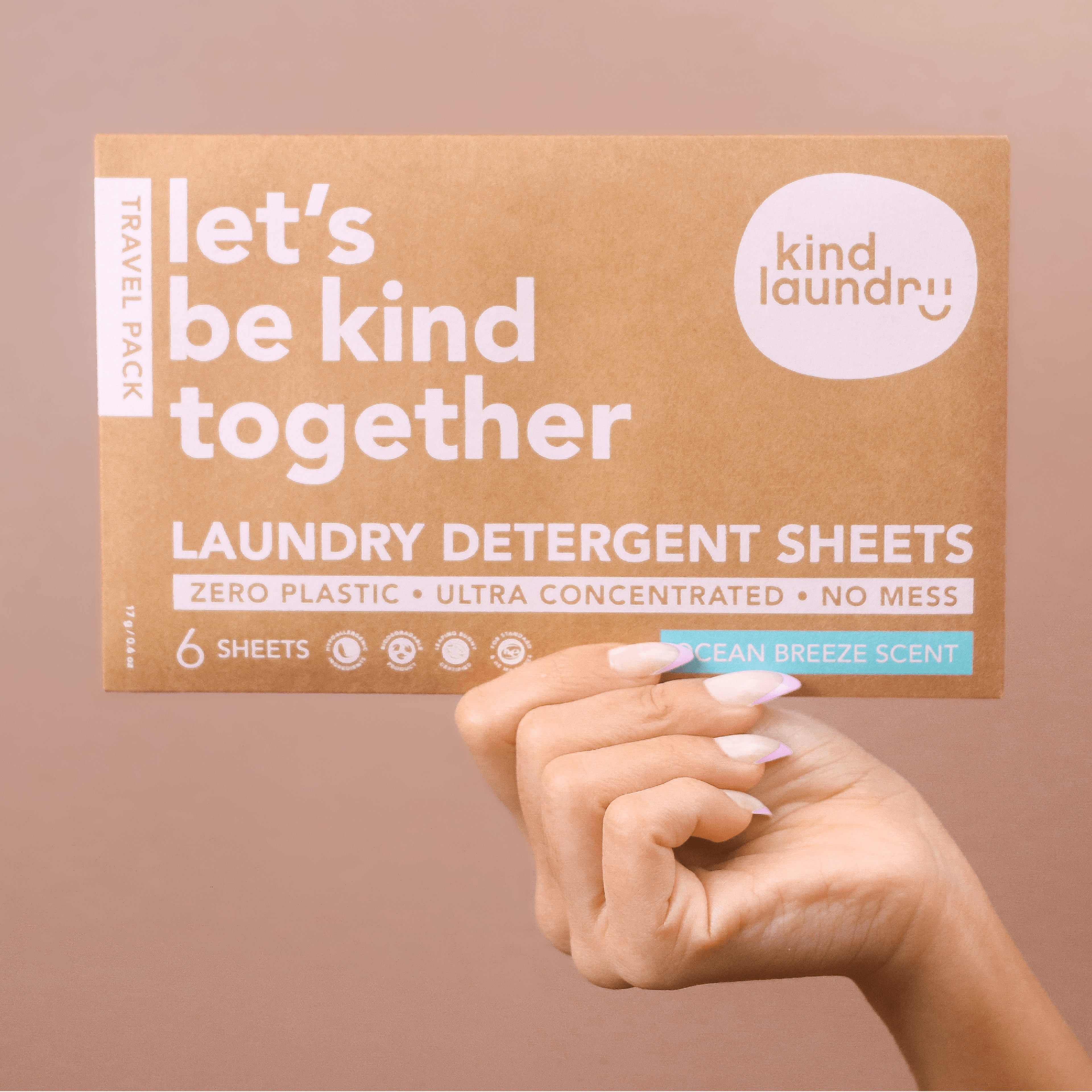 Laundry Soap Sheets (Travel Size) - Ocean Breeze (6 Sheets)