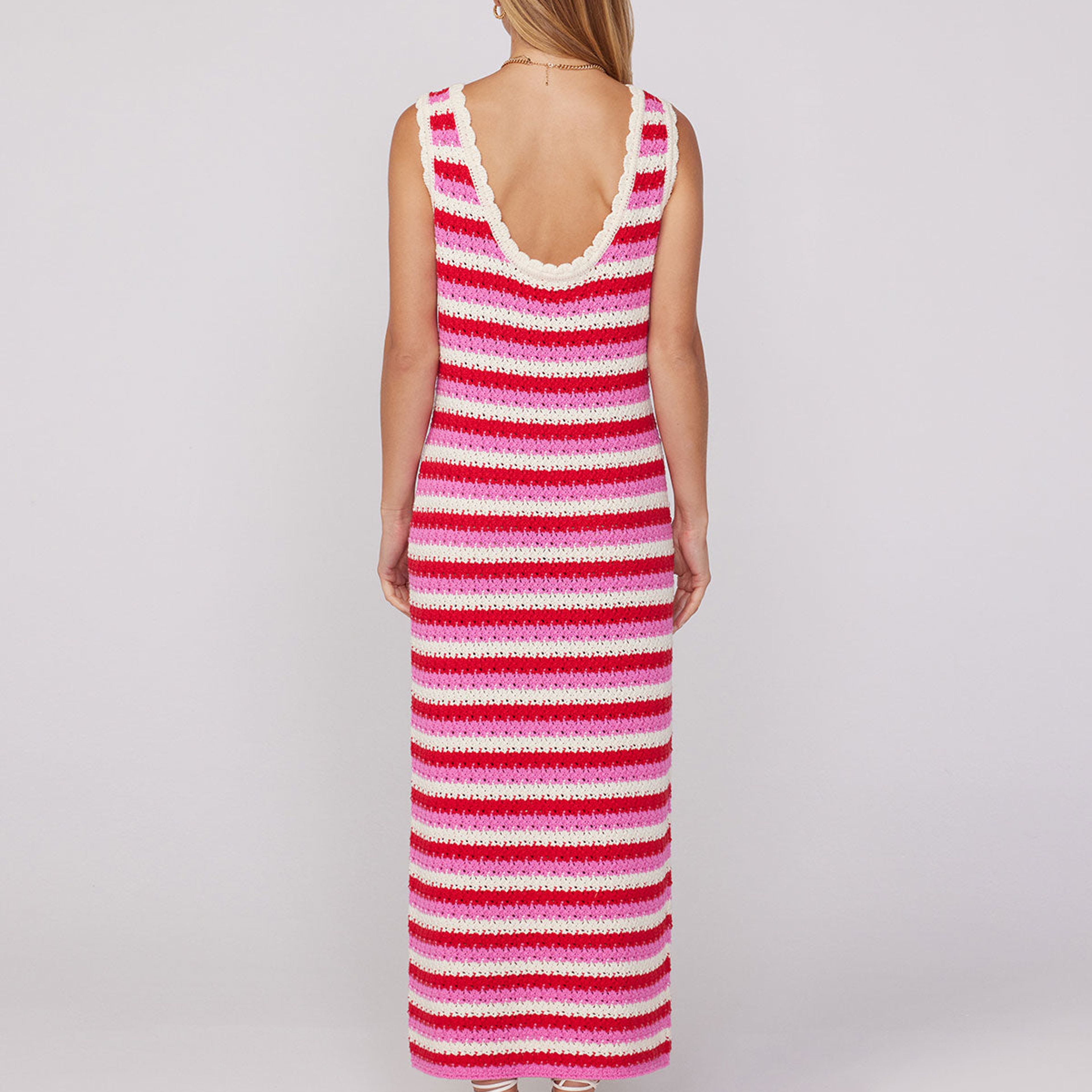 Bunty Pink Stripe Knit Dress