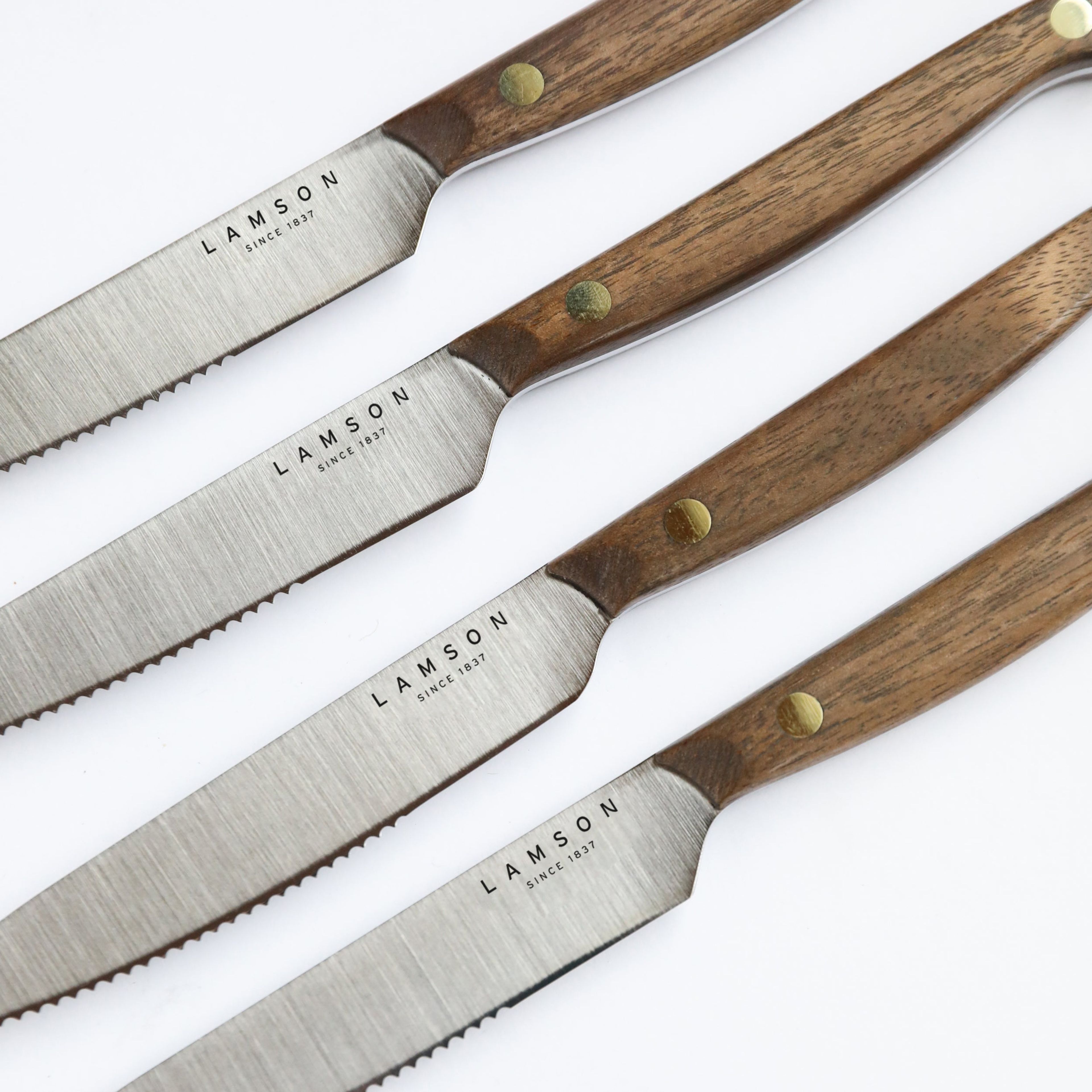5" Vintage Steak Knives, 4-Piece Sets, Fine-Edge or Serrated