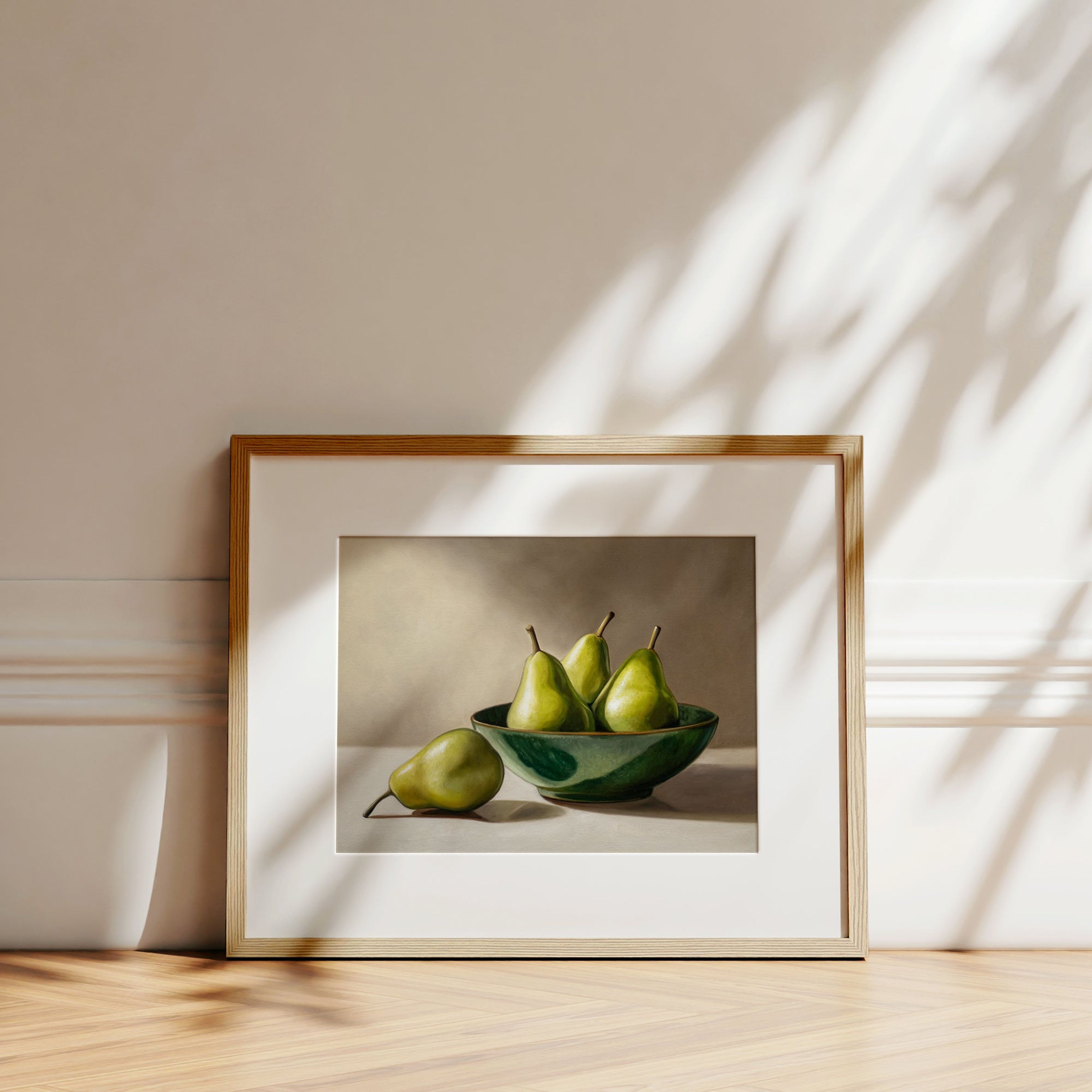 Pears & Green Bowl | Fine Art Print