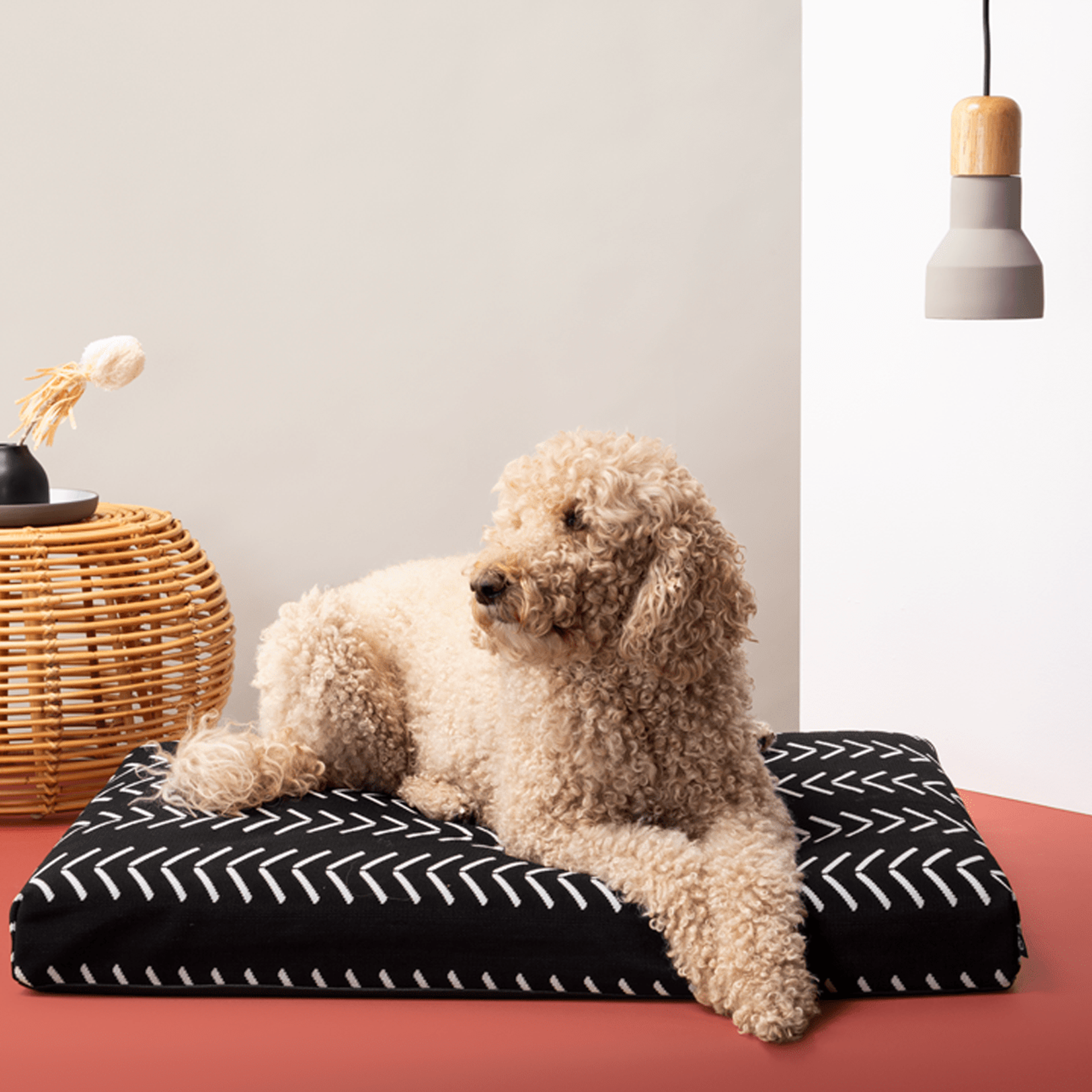 Black Chevron | Boho Dog Bed or Bed Cover
