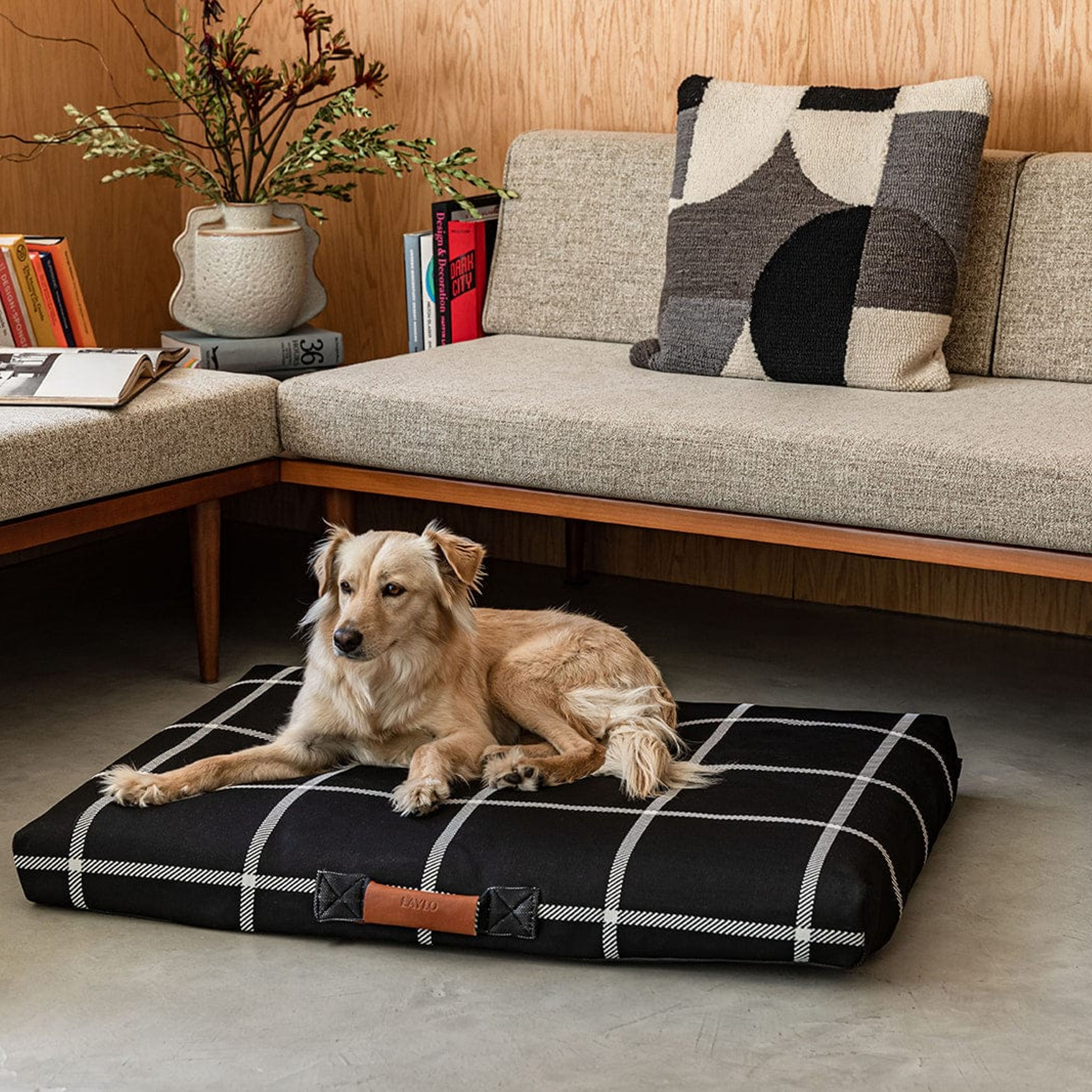 Black Plaid | Dog Bed or Bed Cover