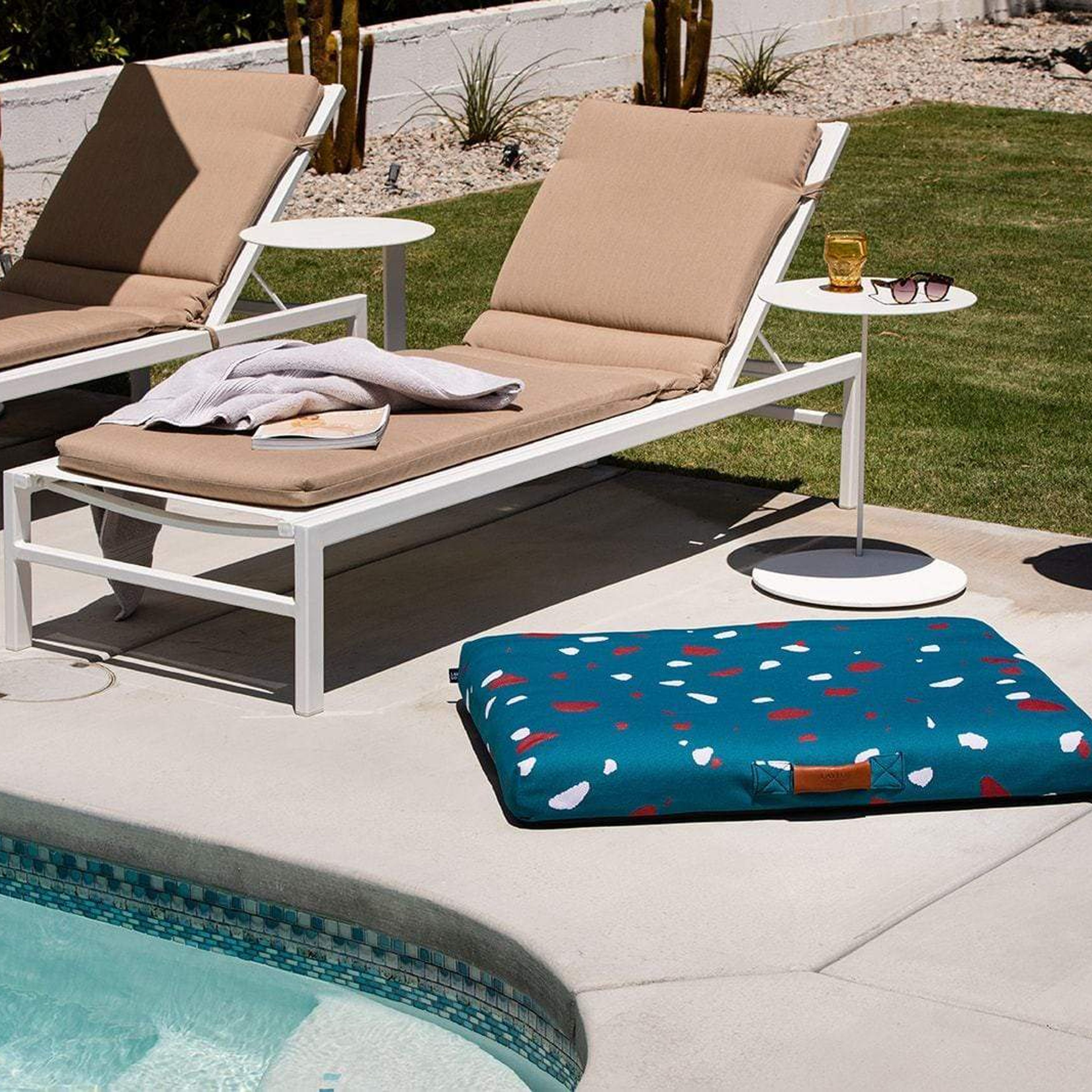 Teal Terrazzo | Mid-Century Modern Dog Bed or Bed Cover