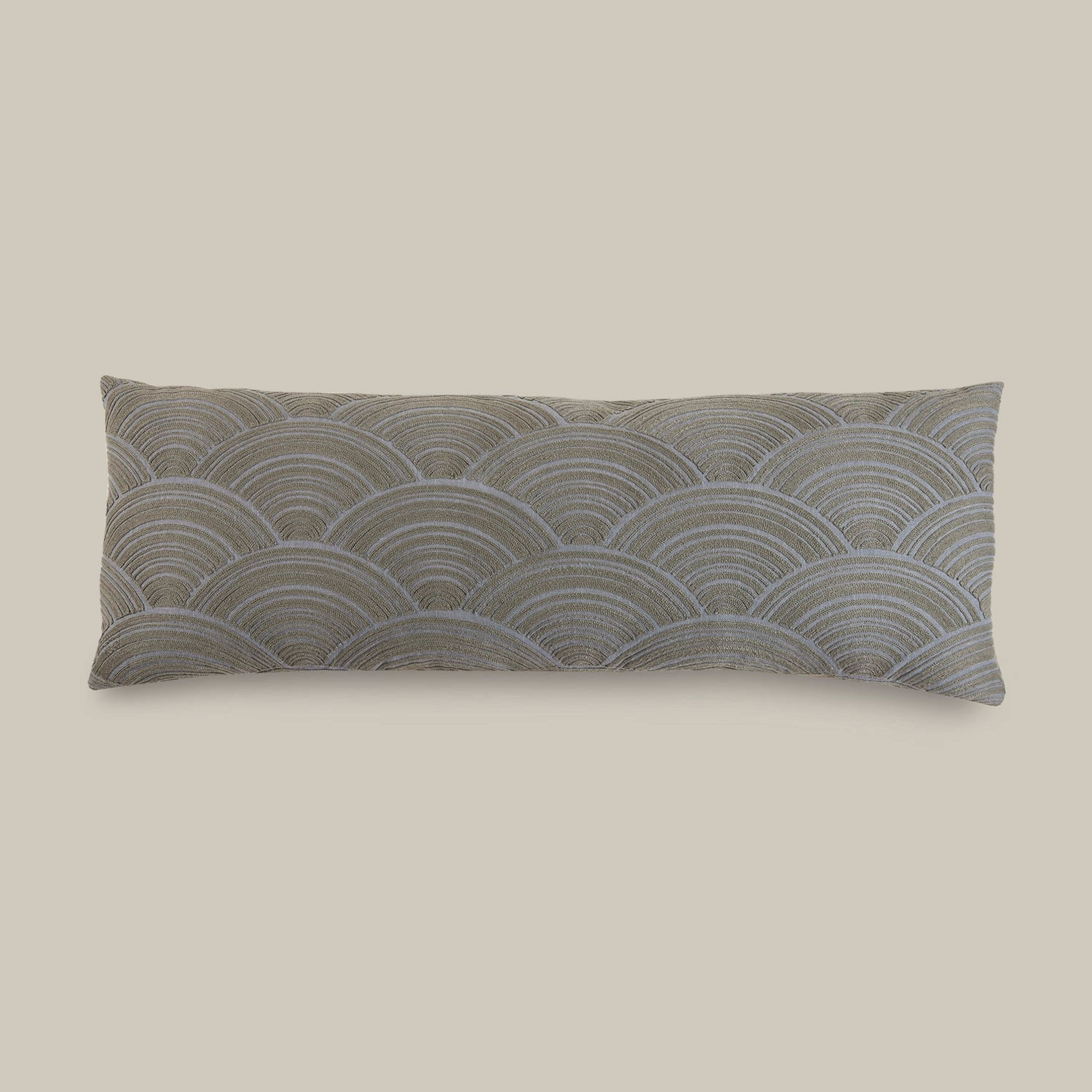 Ligne Embroidered Lumbar Pillow