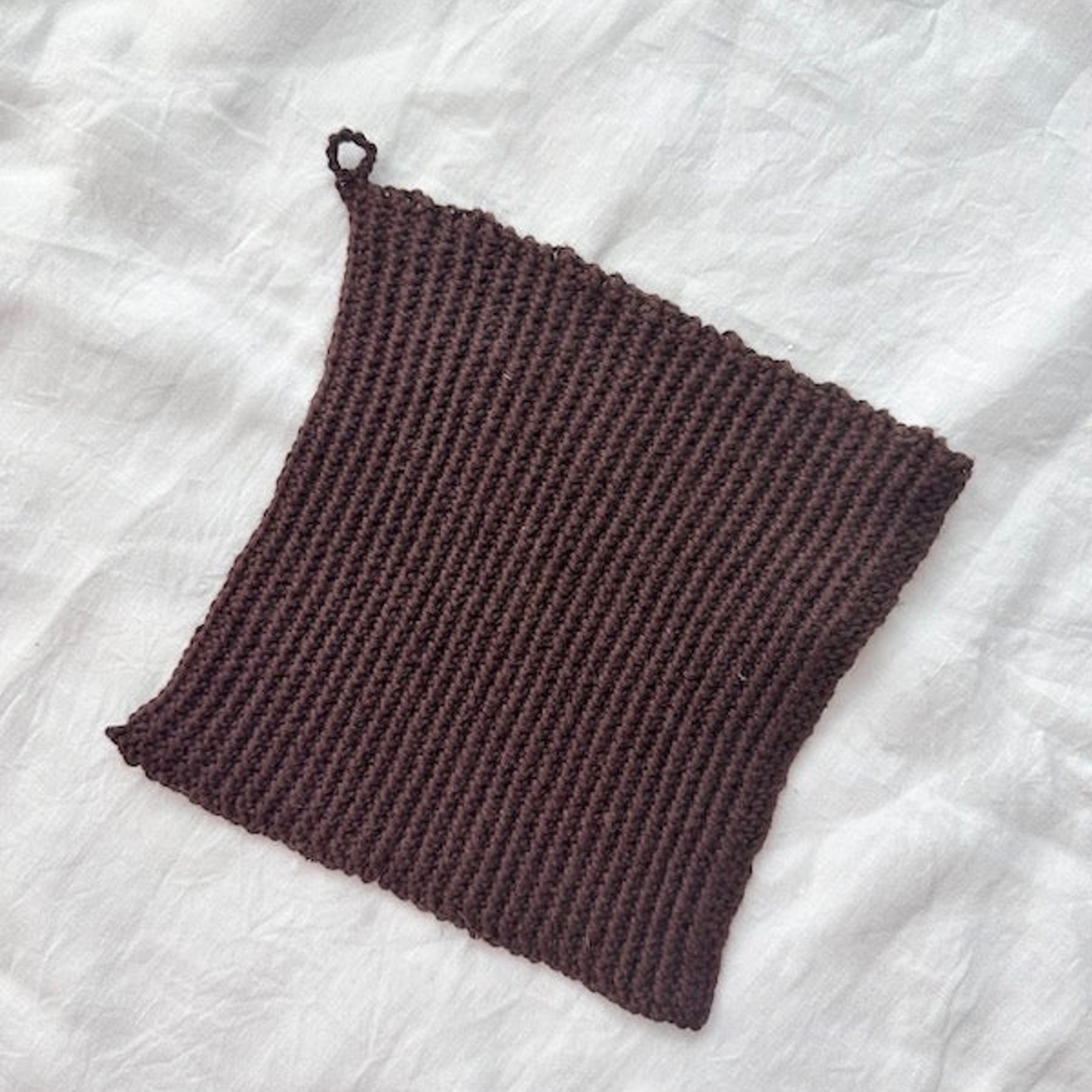 Cotton/Linen Hand Knit Washcloth (6 Color Options)