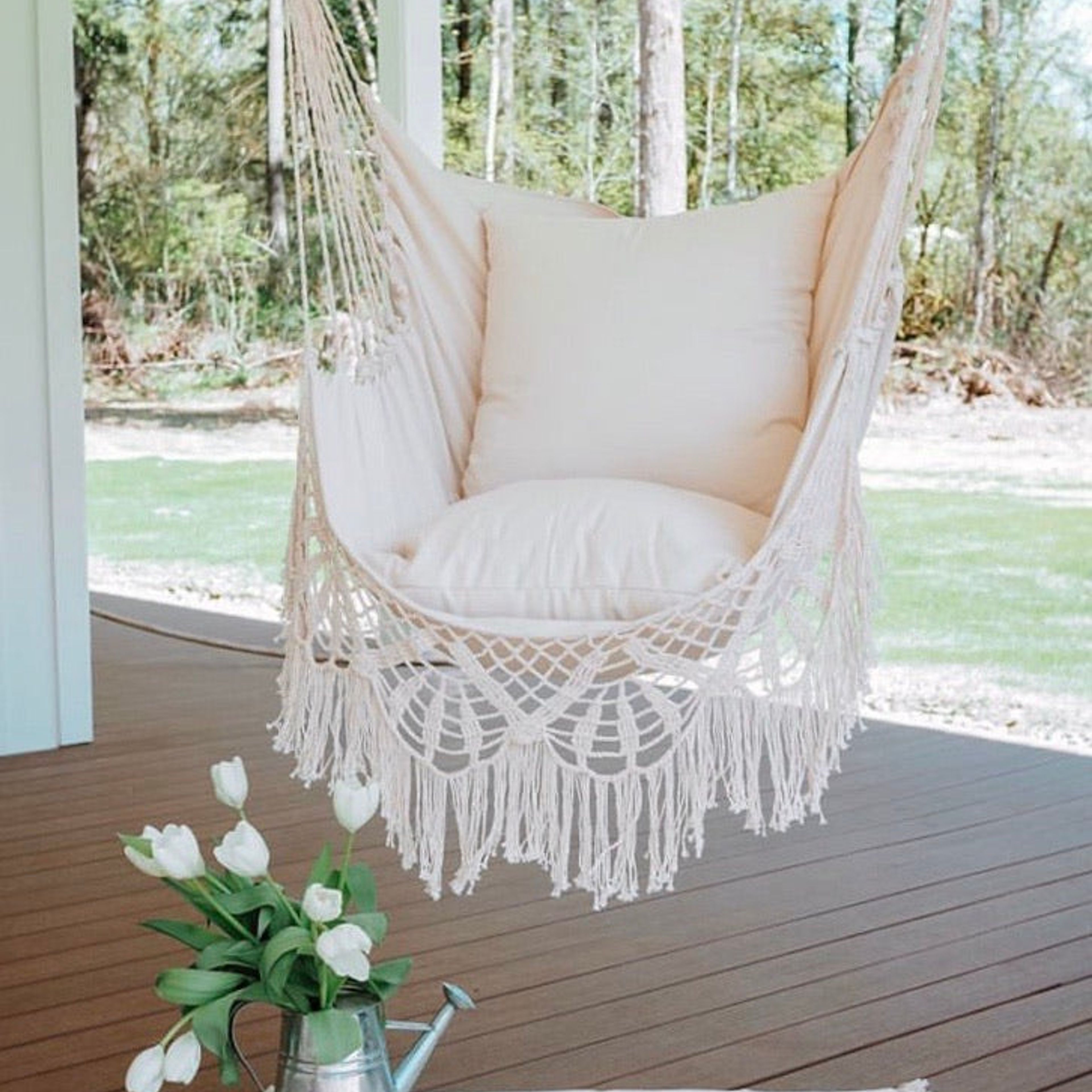 White Crochet Hammock Swing Chair | NINA